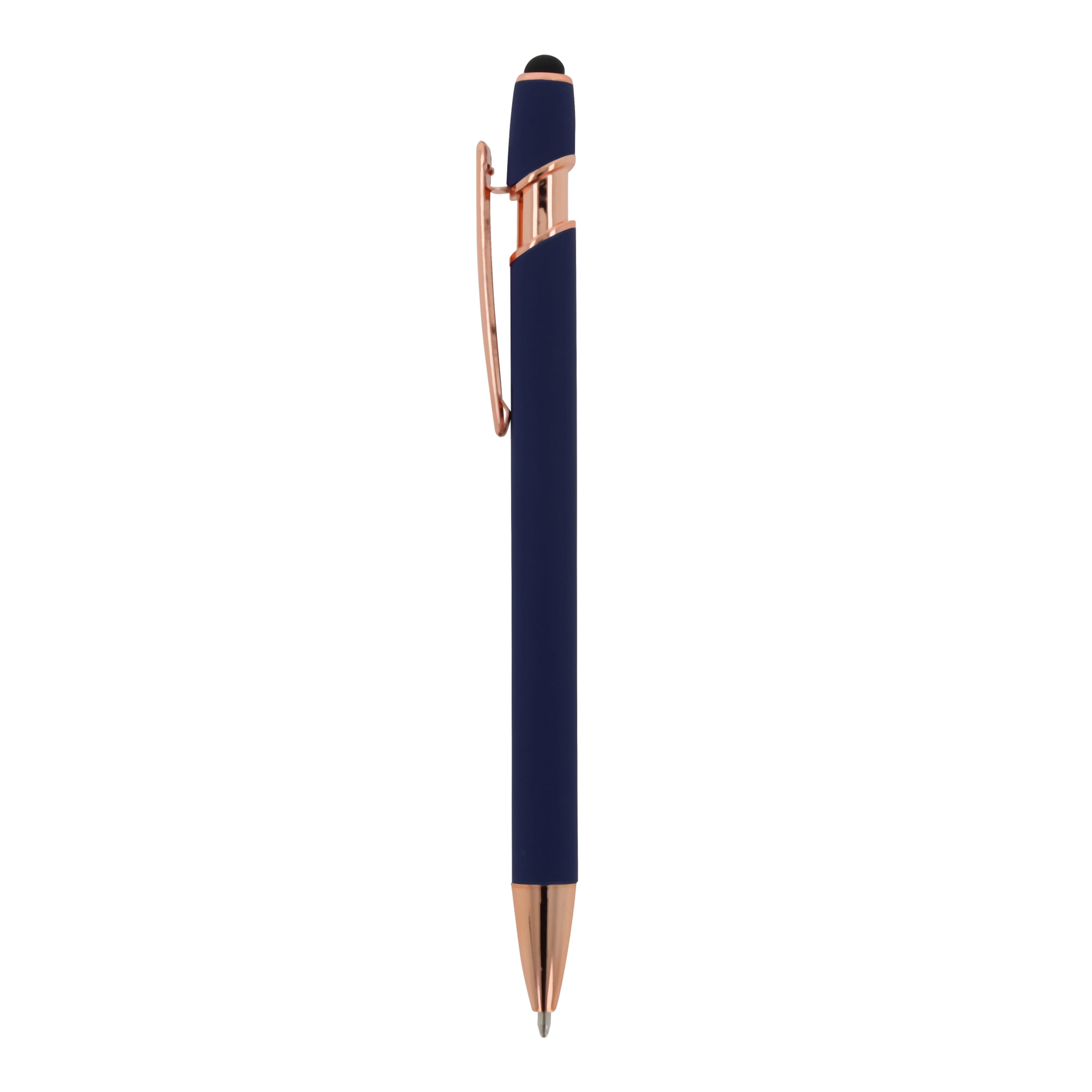 Kugelschreiber Paris Deluxe Metall gummiert mit Stylus, Werbeartikel