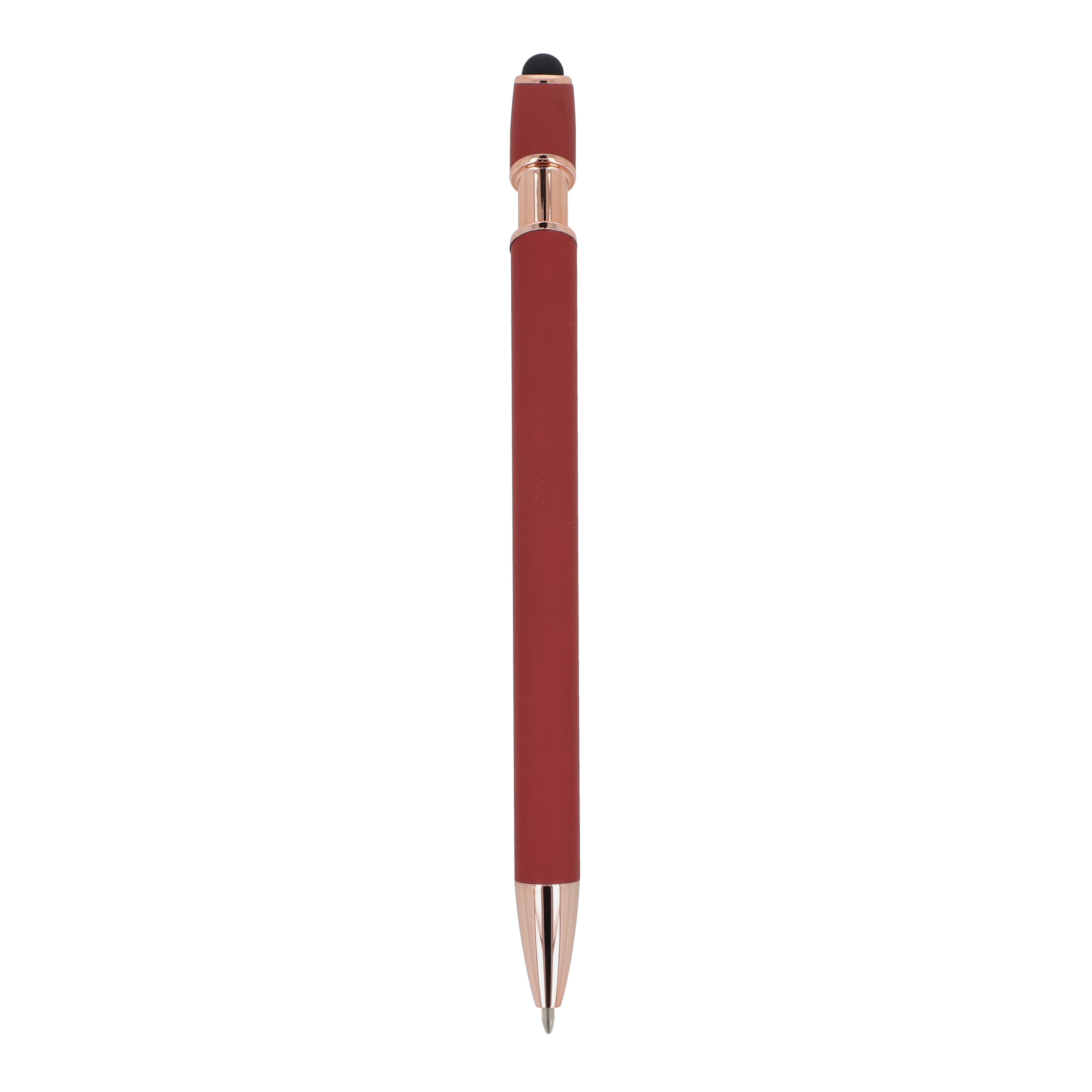 Kugelschreiber Paris Deluxe Metall gummiert mit Stylus, Werbeartikel