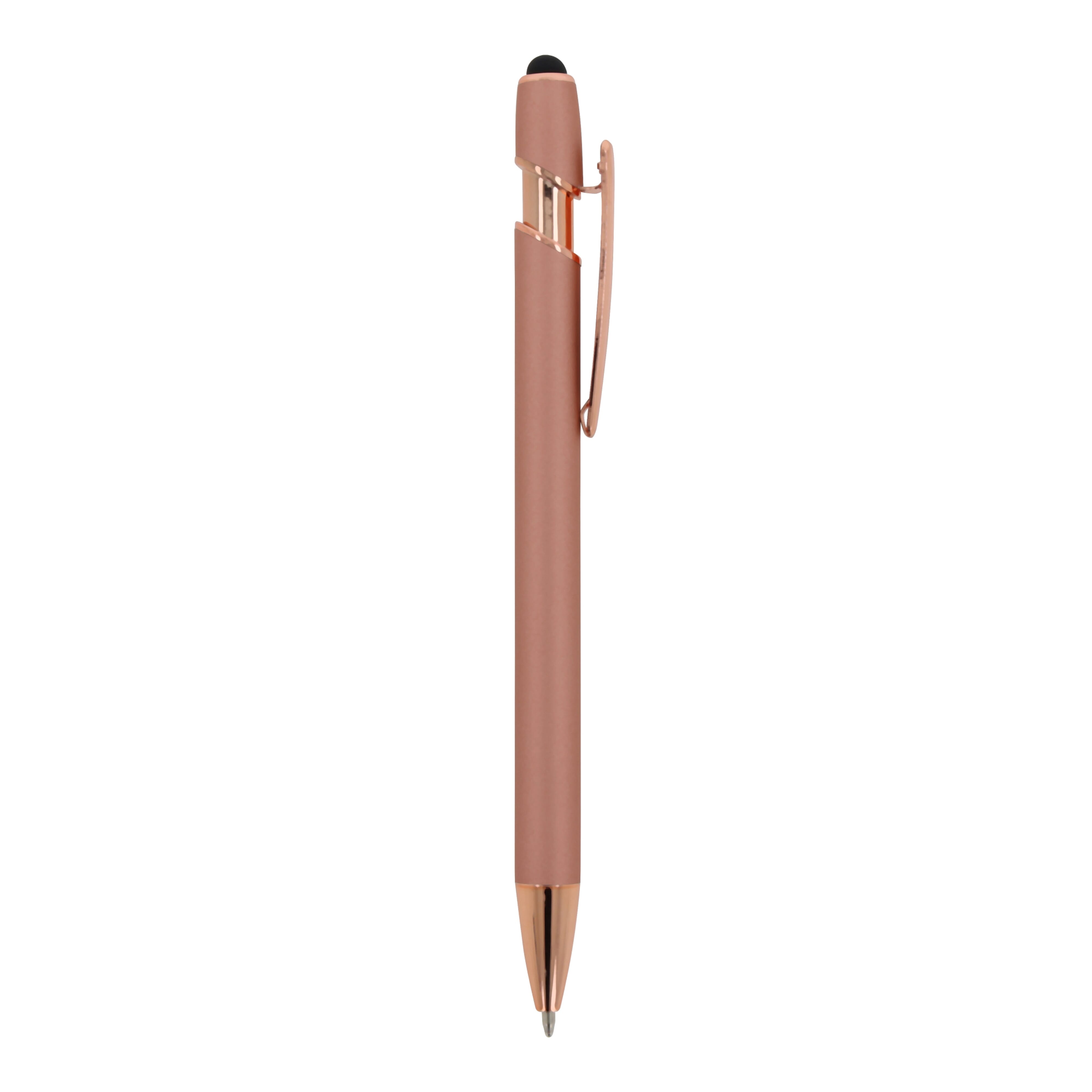 Kugelschreiber Paris Deluxe Metall gummiert mit Stylus, Werbeartikel