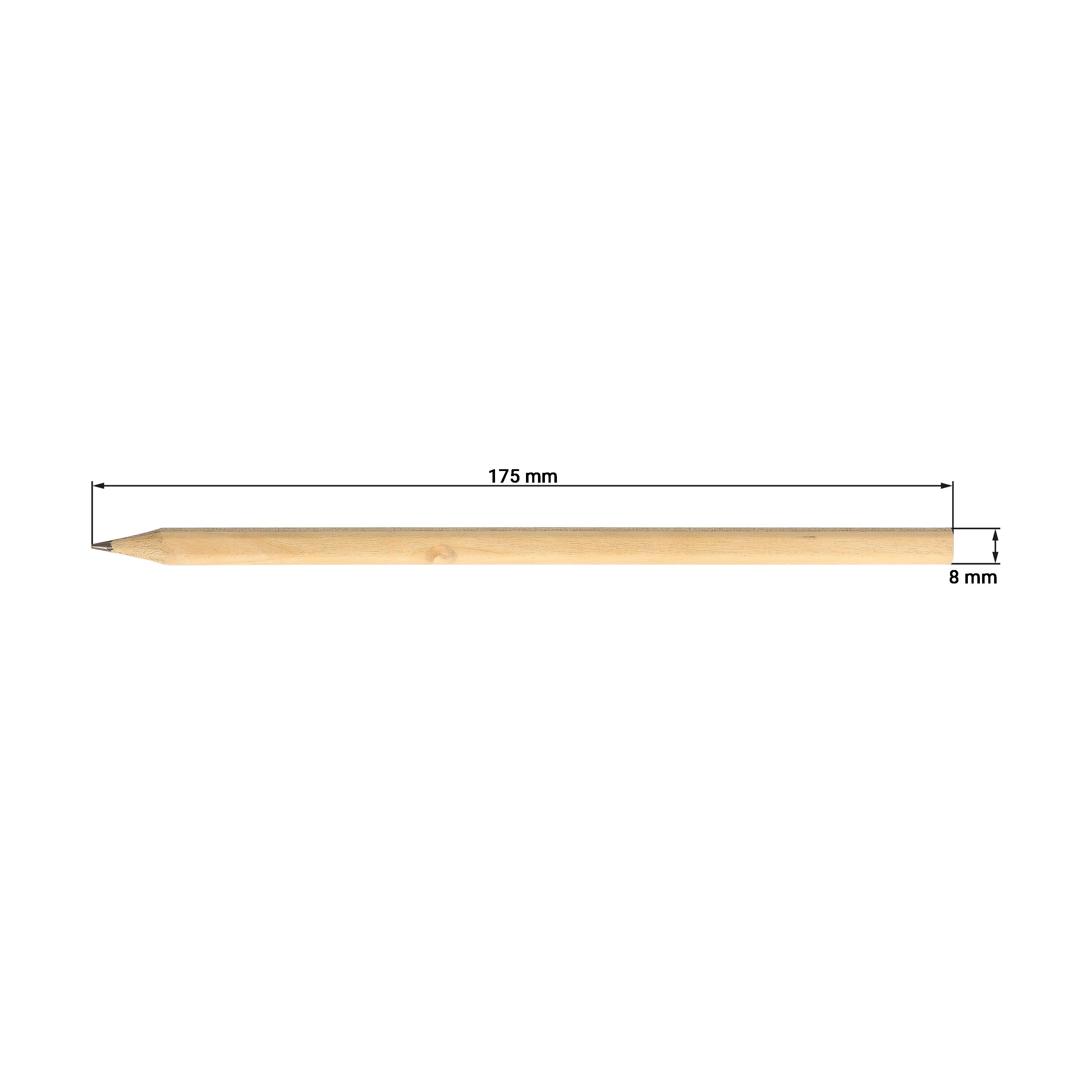 Bleistift "Nature" lang aus Holz, HB - bedruckbar als Werbeartikel