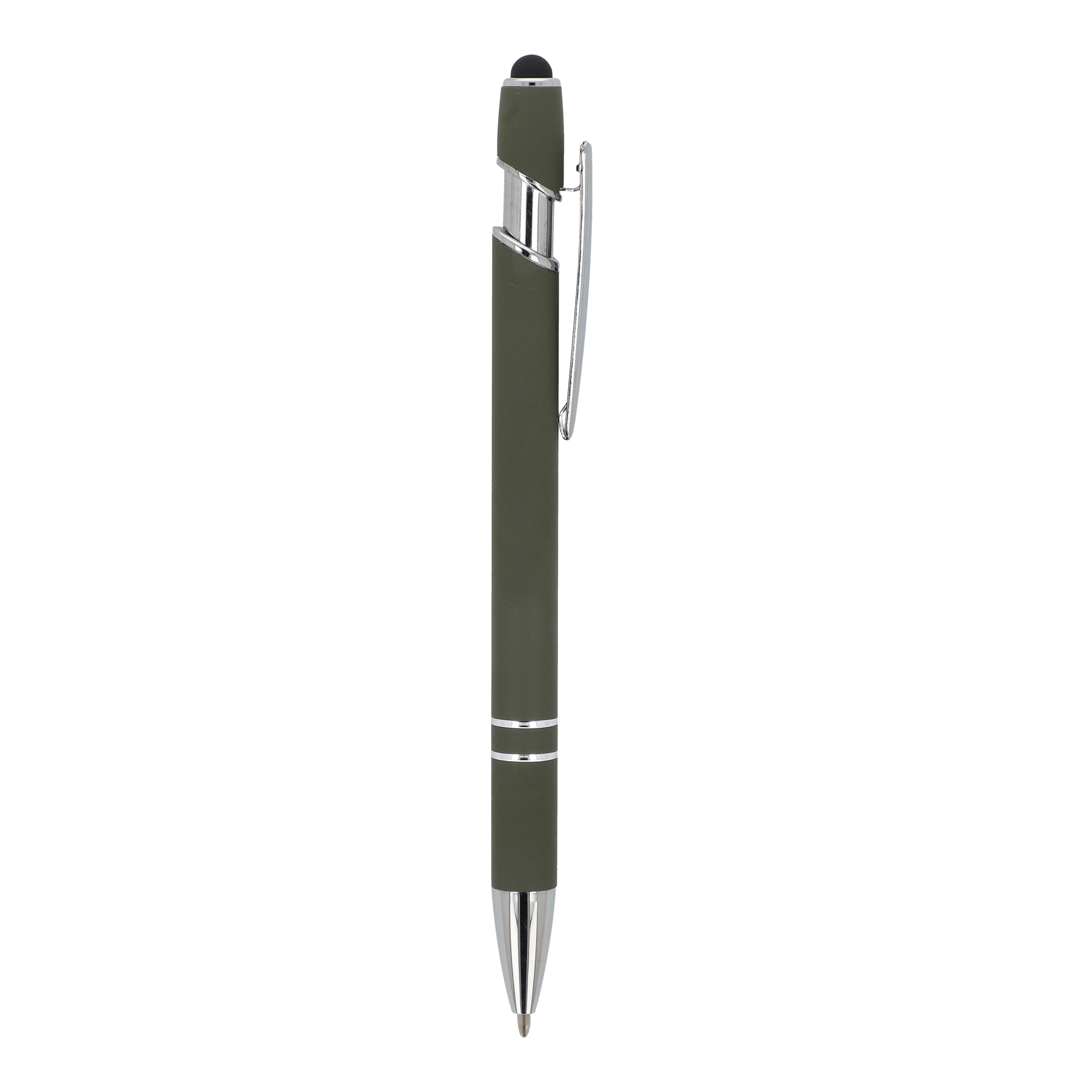 Kugelschreiber Paris Metall Soft Touch - Aluminium mit Stylus, bedruckbar