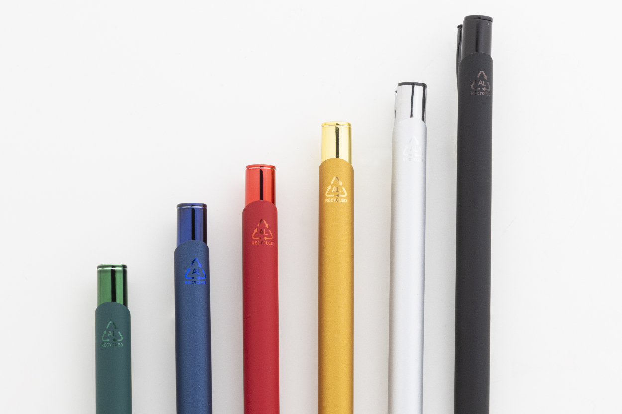 Kugelschreiber Shinnel aus recyceltem Aluminium, bedruckbar