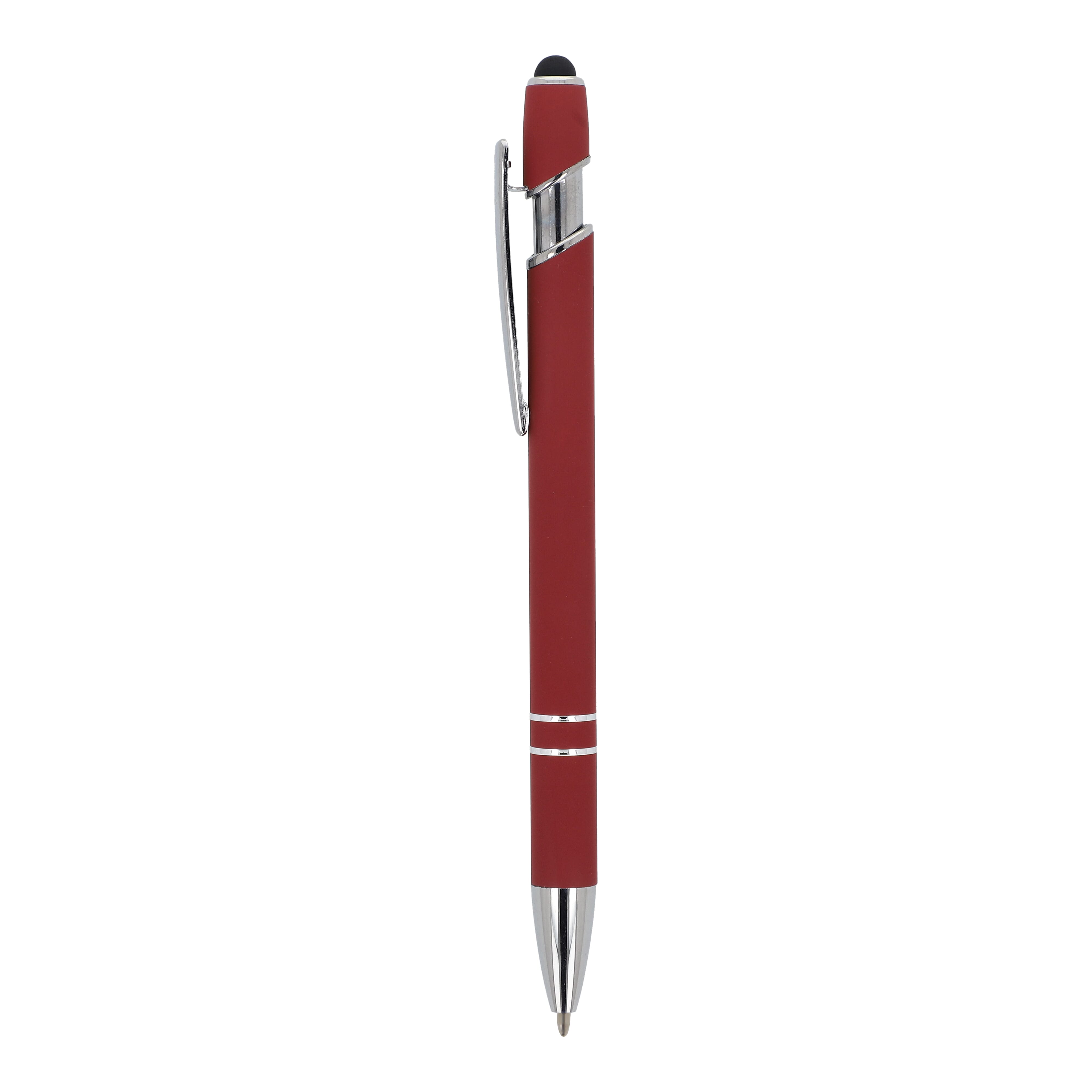 Kugelschreiber Paris Metall Soft Touch - Aluminium mit Stylus, bedruckbar