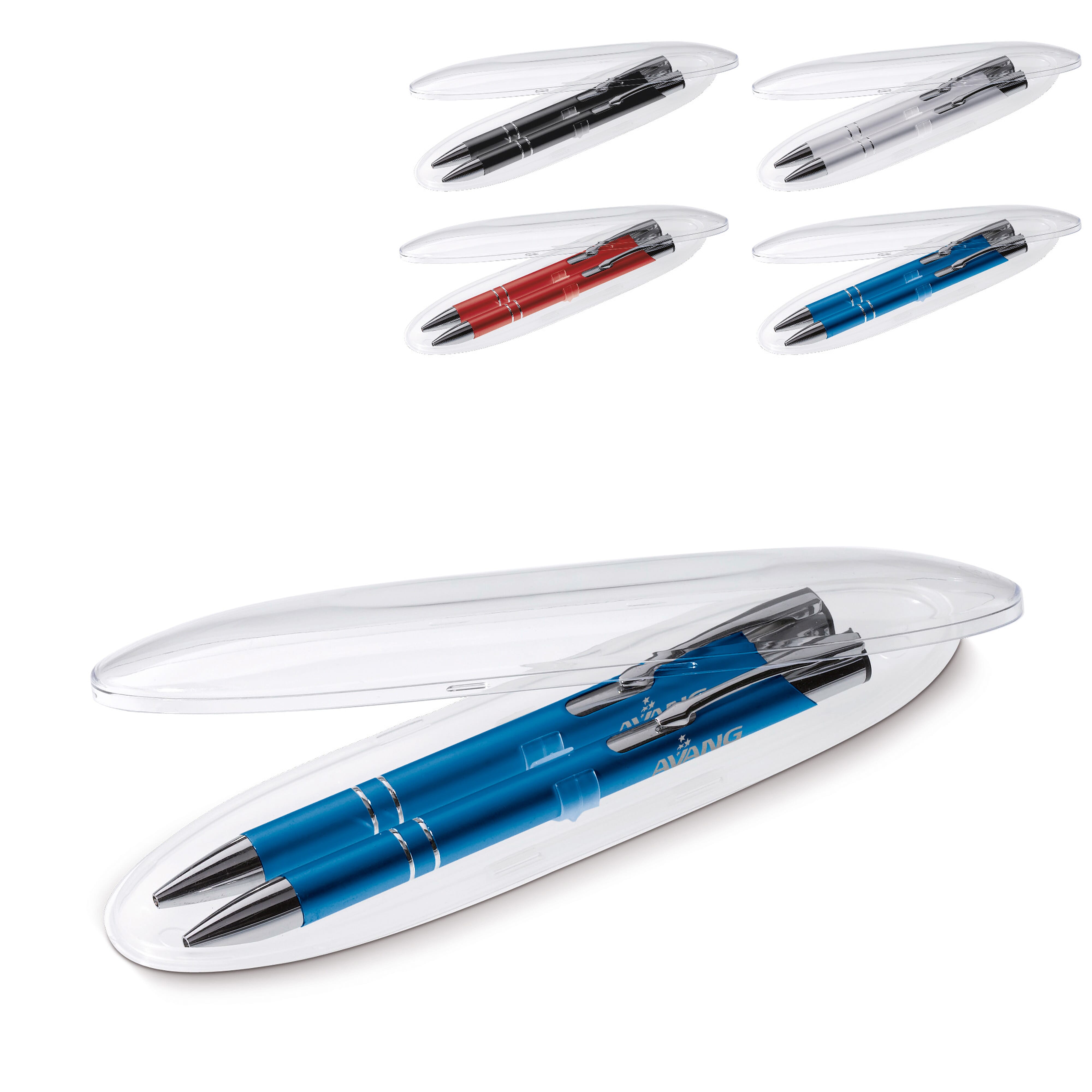 Schreibset Alicante Plus - Kugelschreiber & Druckbleistift Metall, bedruckbar