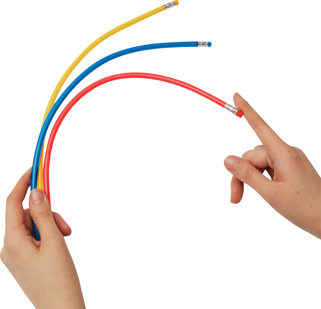 Flexibler Bleistift AGILE als Werbeartikel - mit Radiergummi, PVC