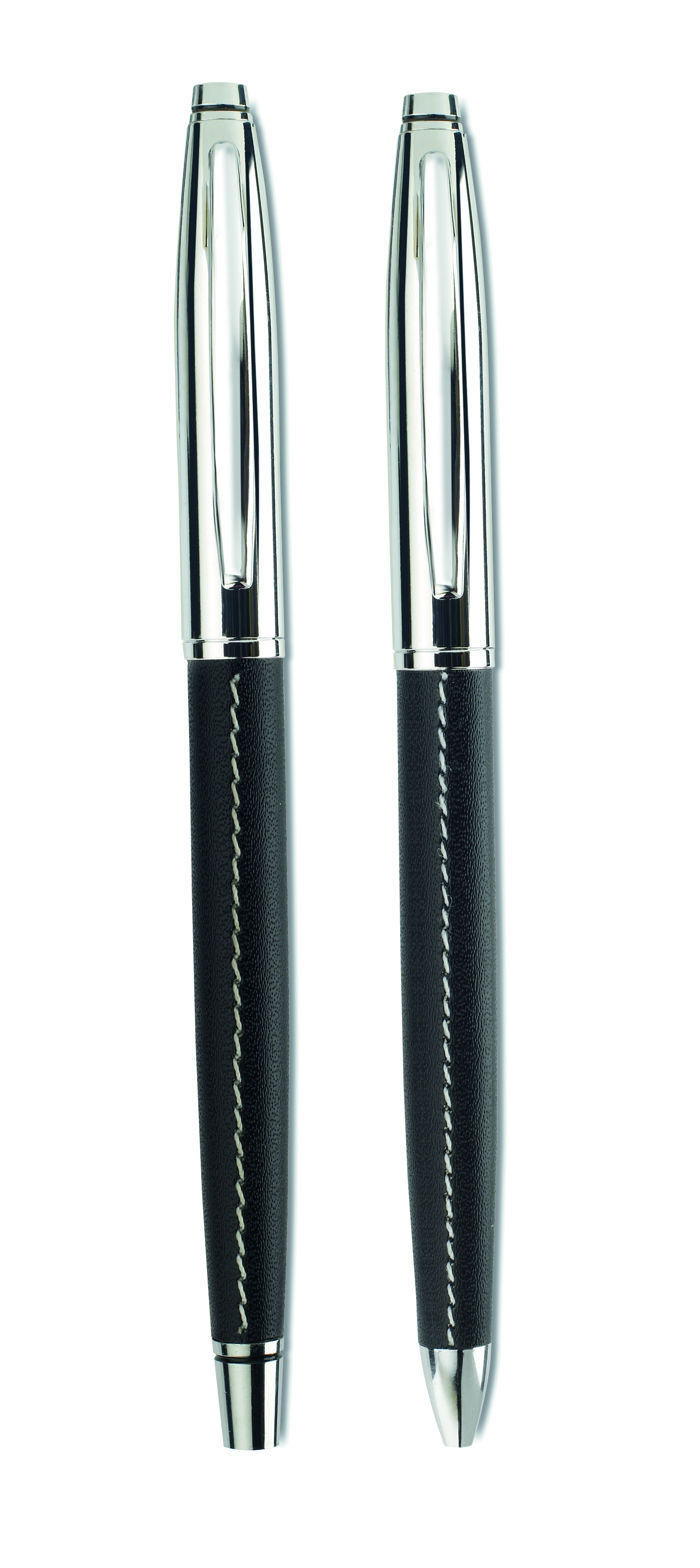 Schreibset BALTIMORE – Metall-Kugelschreiber & Rollerball im PU-Etui