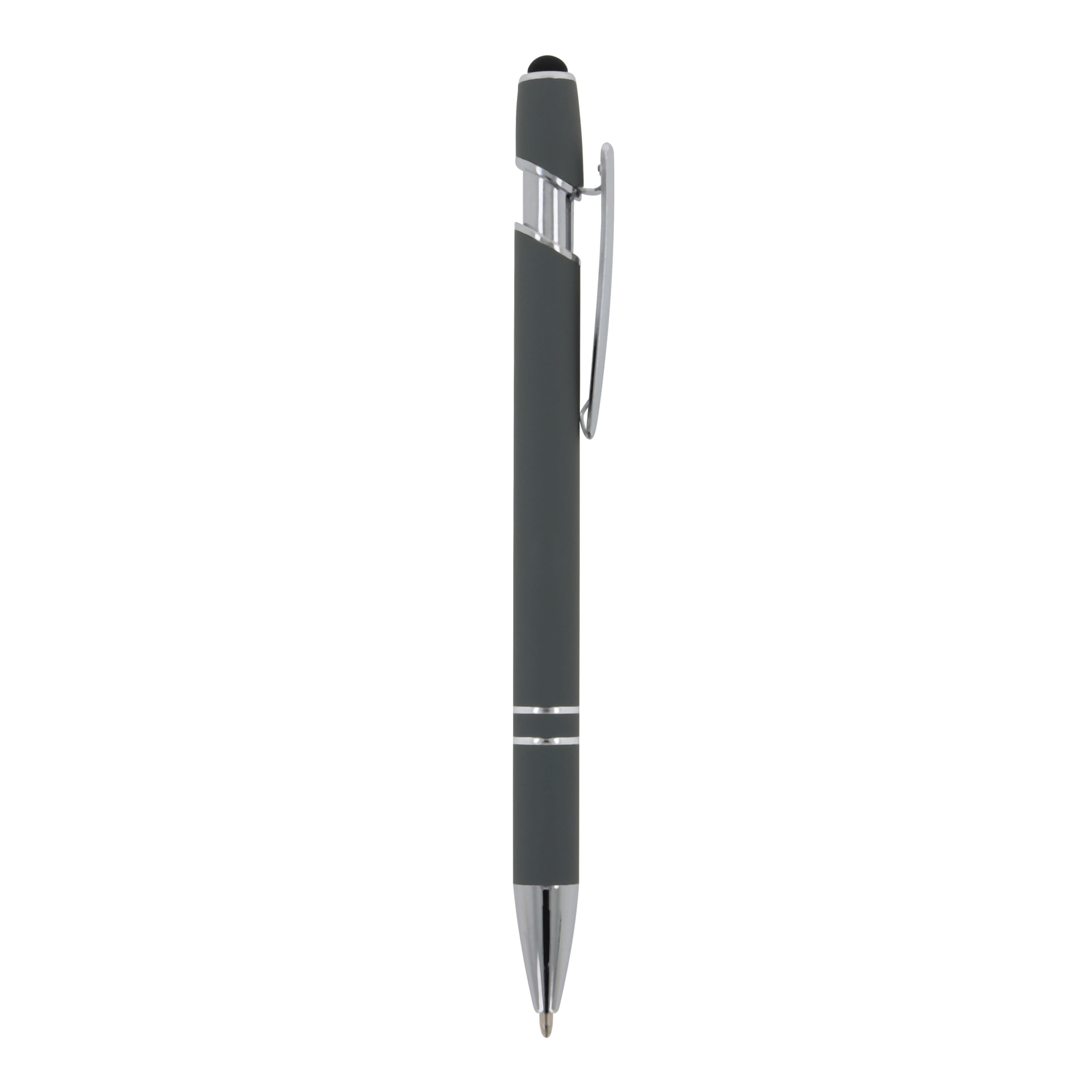Kugelschreiber Paris Metall Soft Touch - Aluminium mit Stylus, bedruckbar