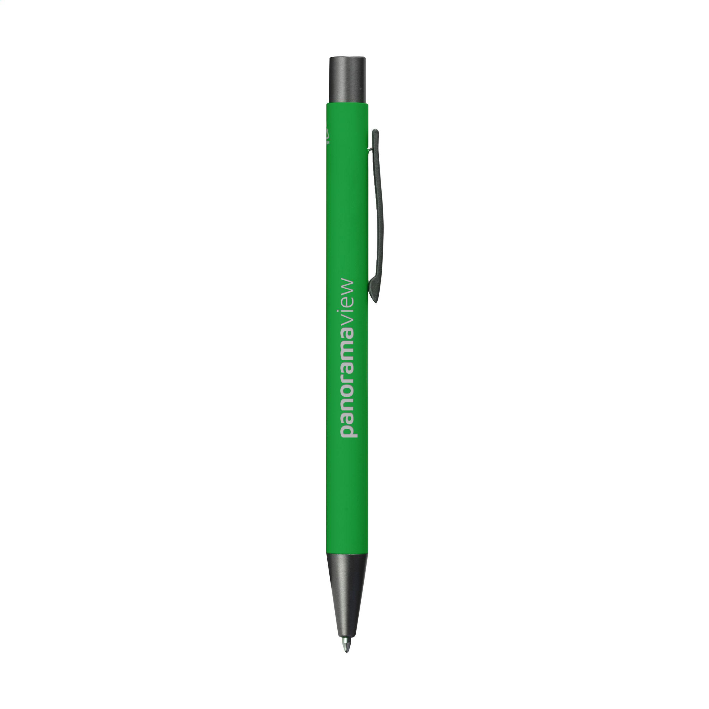 Kugelschreiber Brady Soft Touch aus recyceltem Aluminium, bedruckbar
