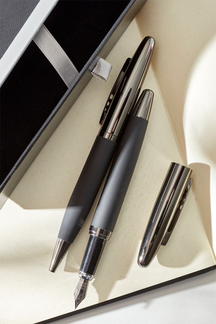 Schreibset BLACK ELEGANCE - Kugelschreiber & Füllfederhalter, Werbeartikel