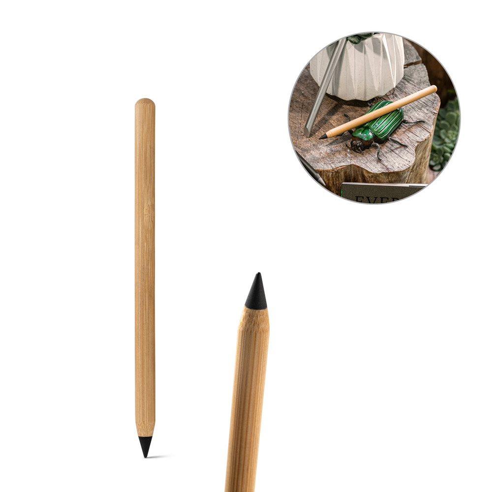 Bambusschreiber INFINITY tintenfrei, Graphitspitze – Werbeartikel bedruckbar