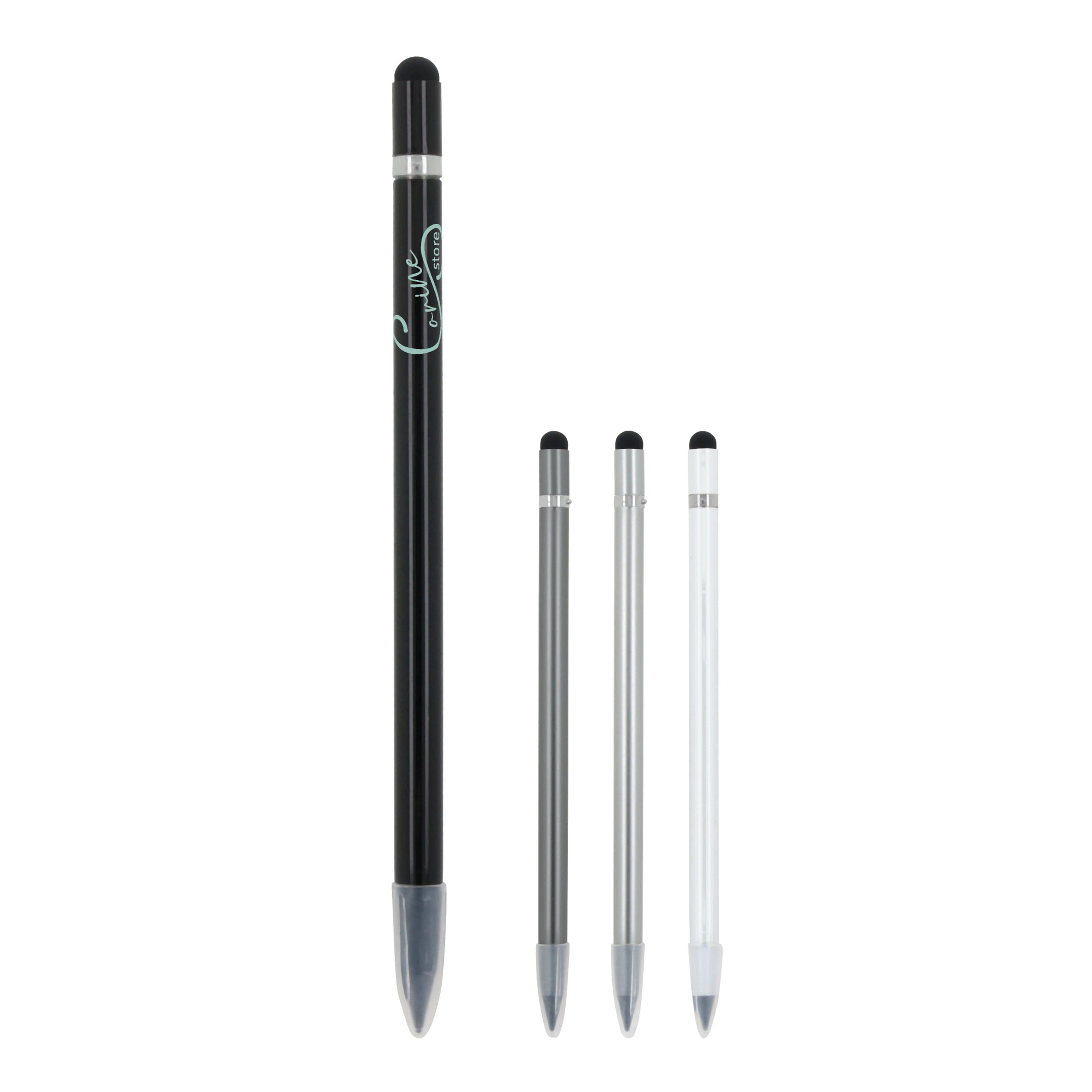 Aluminiumbleistift mit Radiergummi als Werbeartikel - langlebig, Graphitspitze