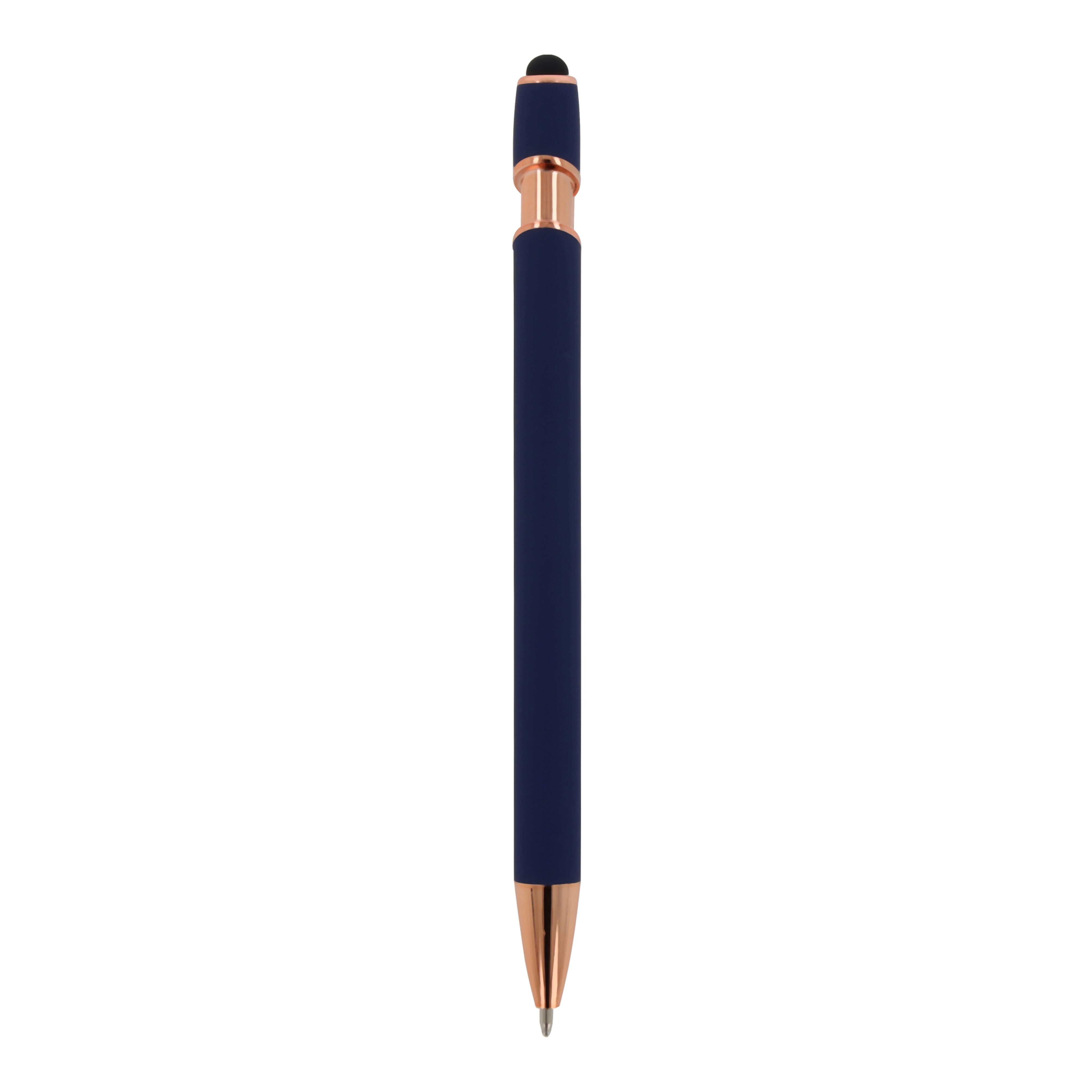 Kugelschreiber Paris Deluxe Metall gummiert mit Stylus, Werbeartikel