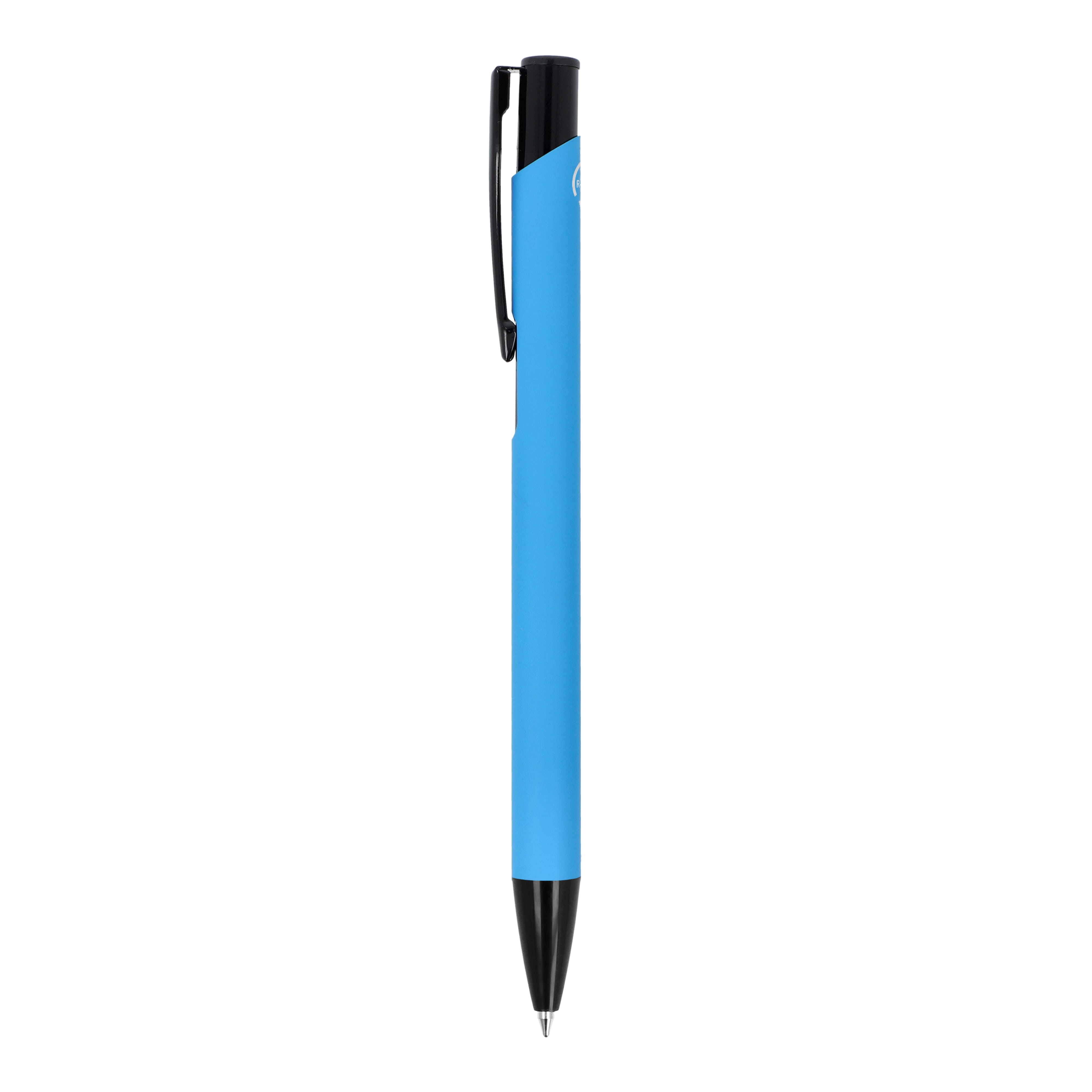Kugelschreiber Alicante Soft-Touch, Recycling-Aluminium, blaue Tinte