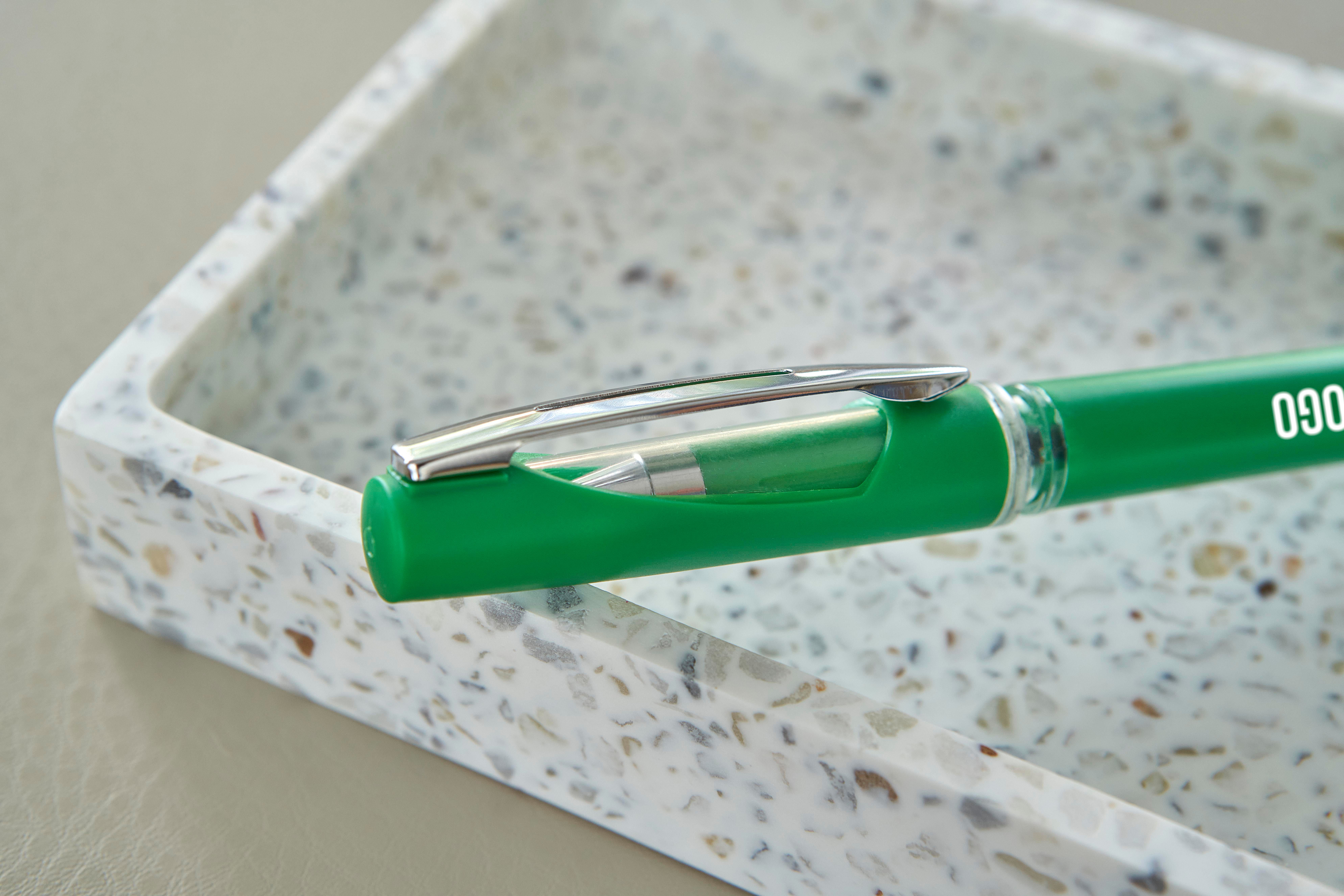 Gel-Tintenschreiber Karin aus ABS – Werbeartikel mit Metallclip