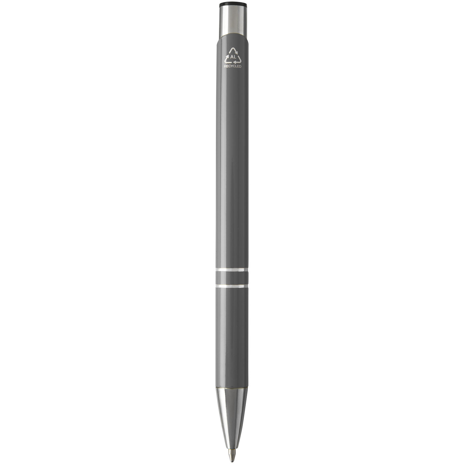 Moneta Kugelschreiber aus recyceltem Aluminium (schwarze Mine)