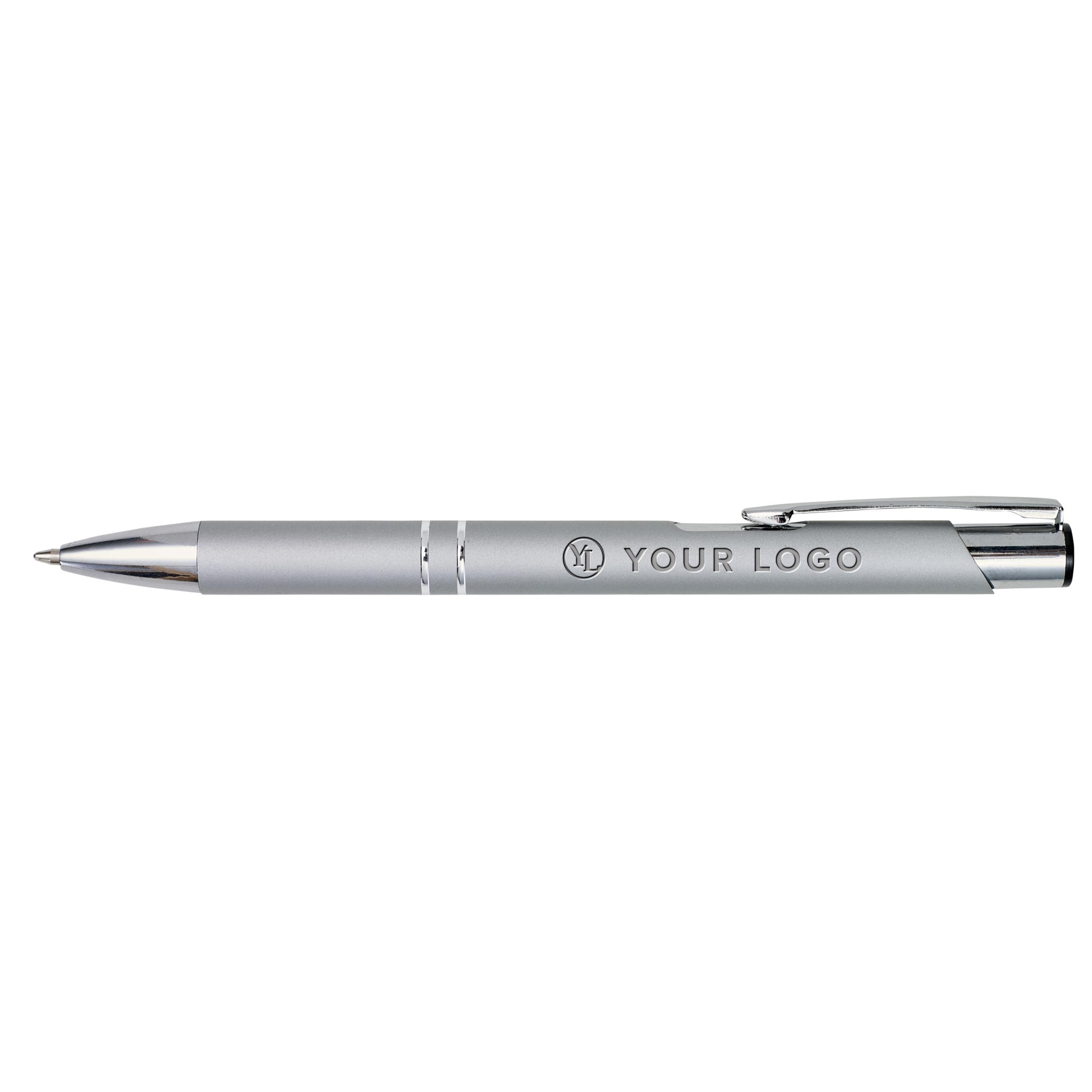 Kugelschreiber Metall Yvette – Softtouch, Metallclip, bedruckbar
