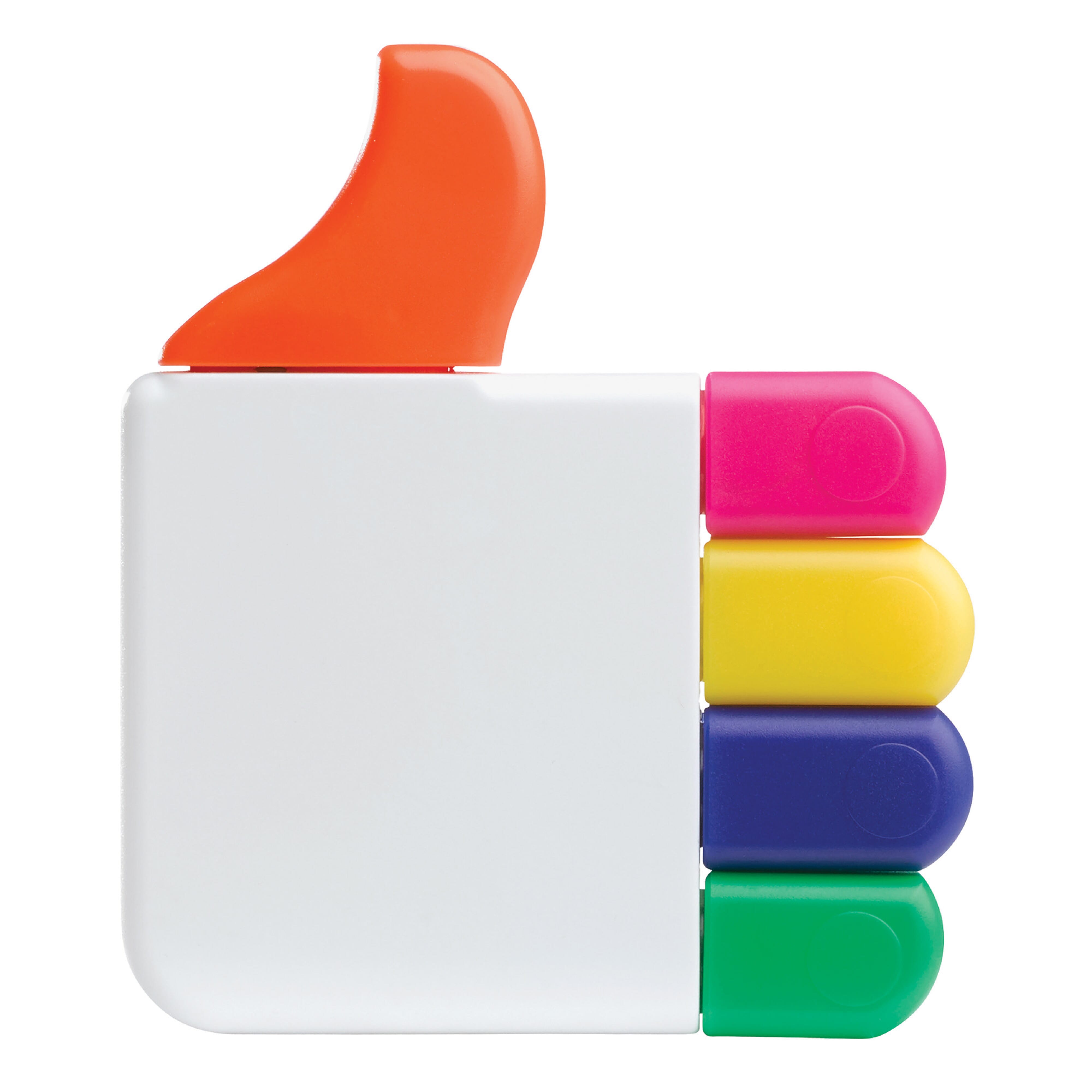 Highliker Textmarker in Hand-Form, ABS – bedruckbarer Werbeartikel