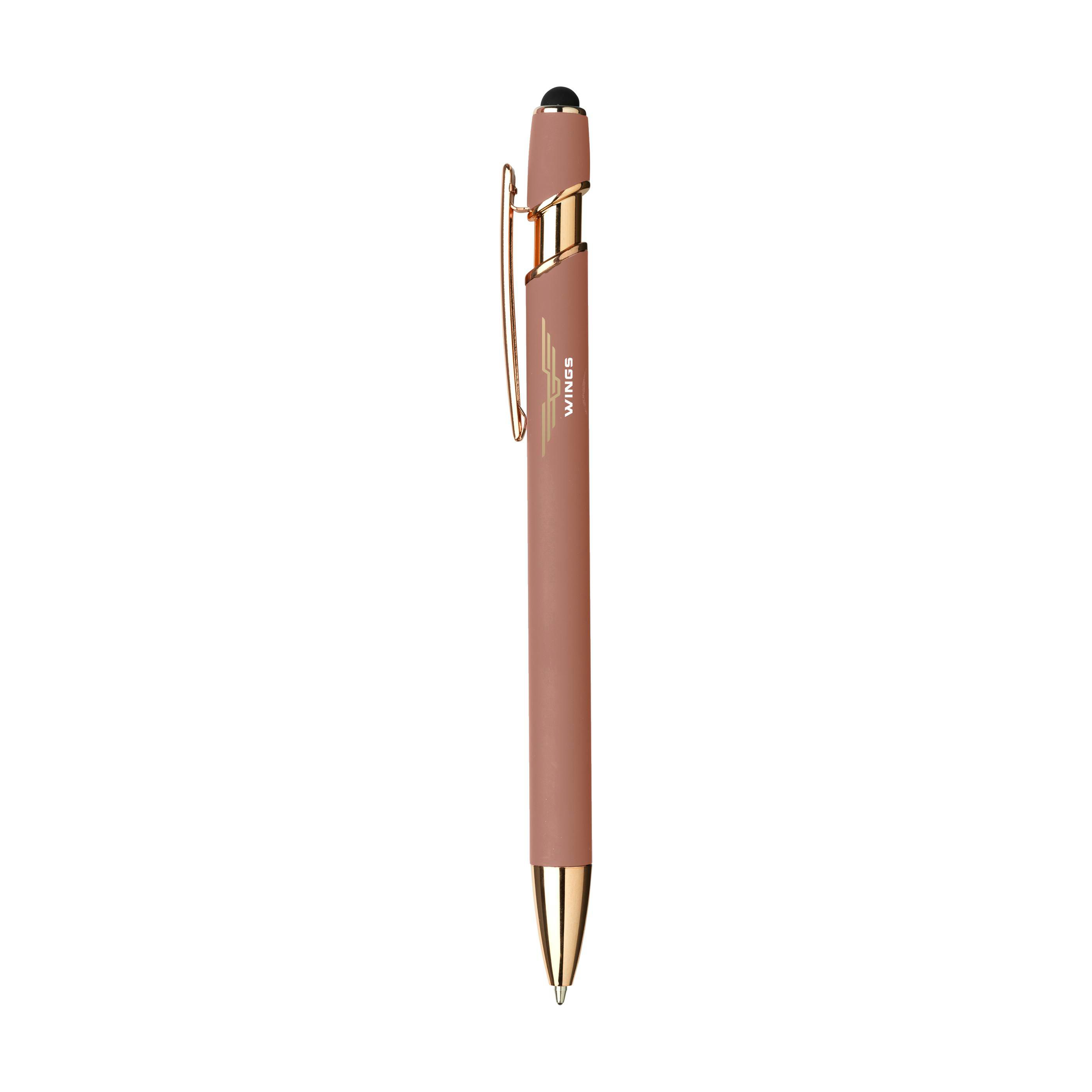 Kugelschreiber Luca Copper Stylus – recyceltes Alu, SoftTouch, RCS