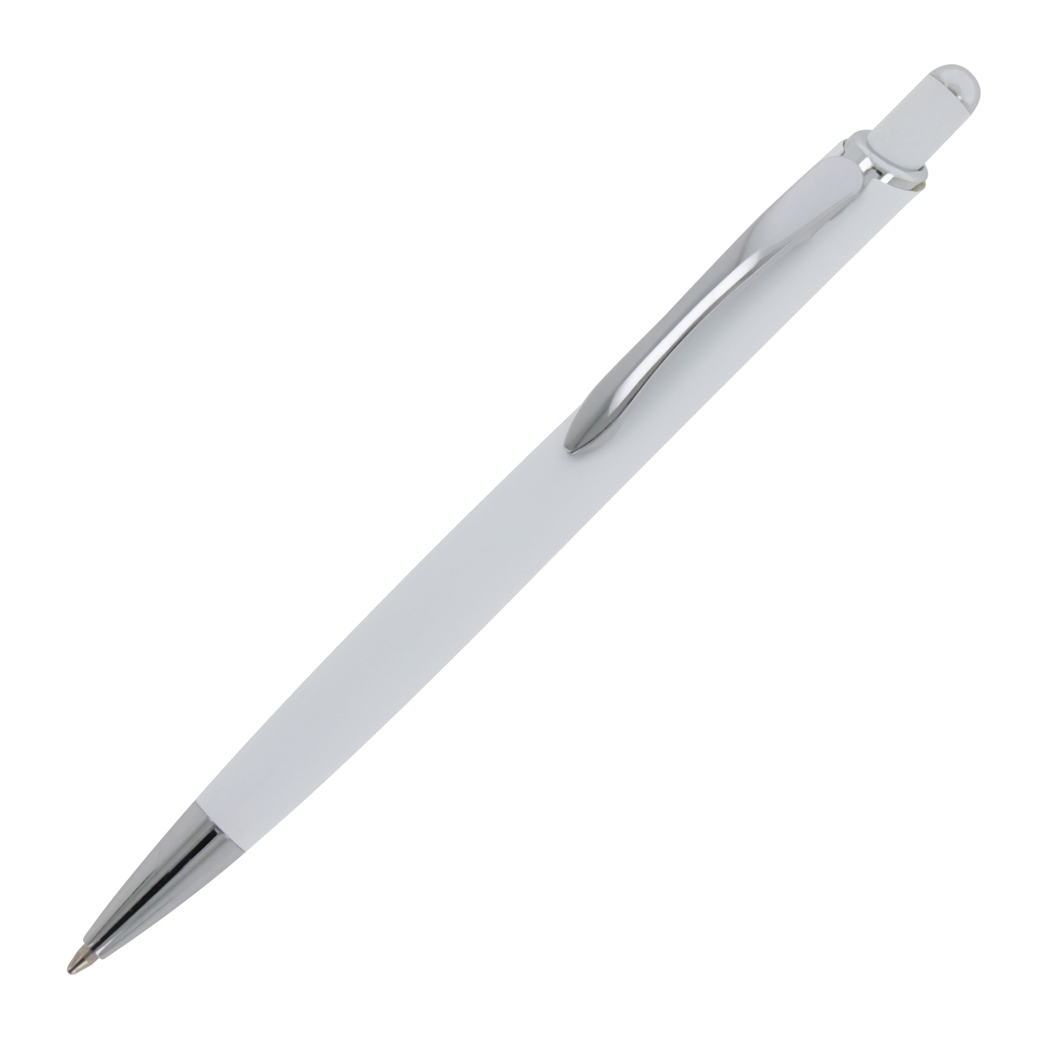 Kugelschreiber Monaco Metall Soft Touch - Aluminium, bedruckbar
