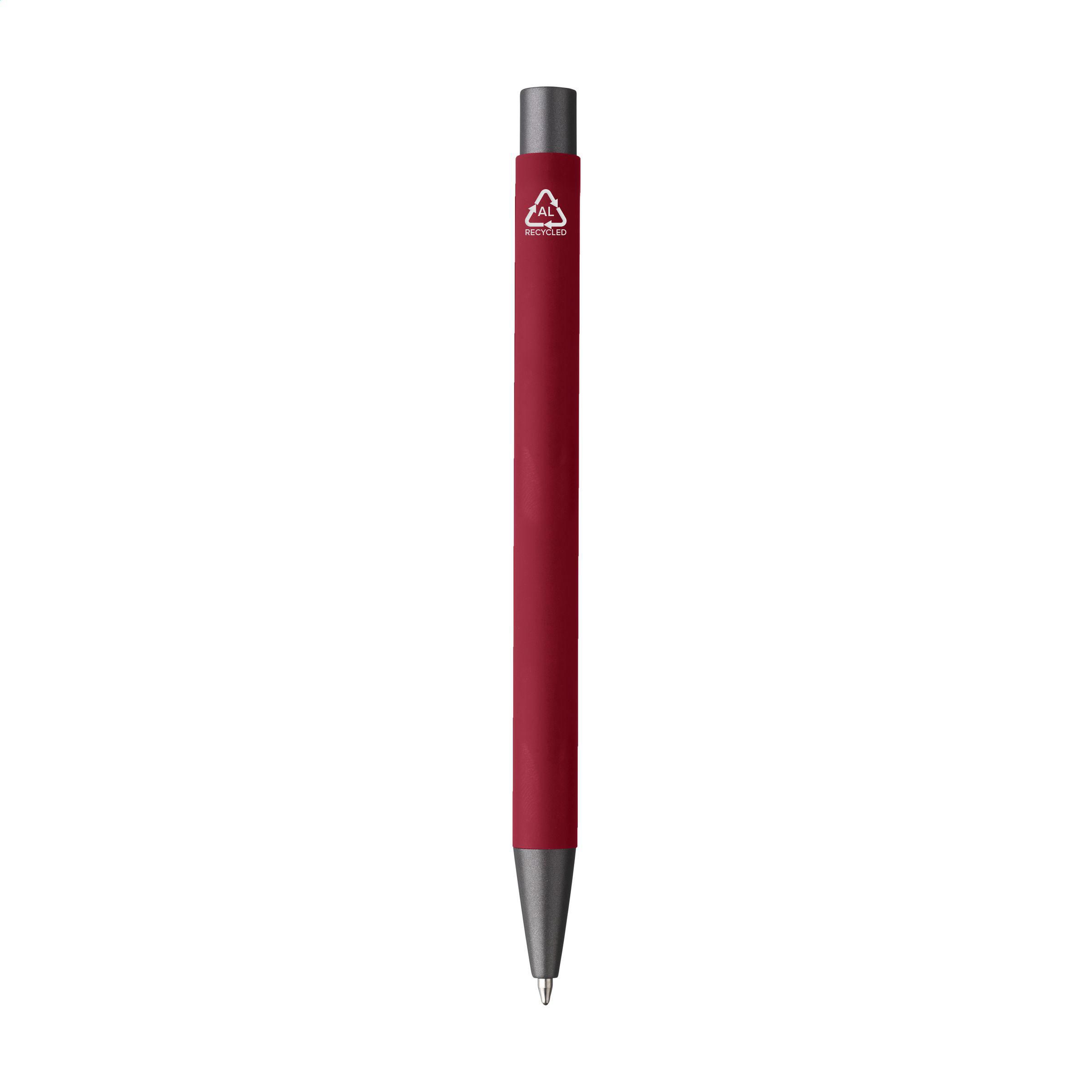 Kugelschreiber Brady Soft Touch aus recyceltem Aluminium, bedruckbar