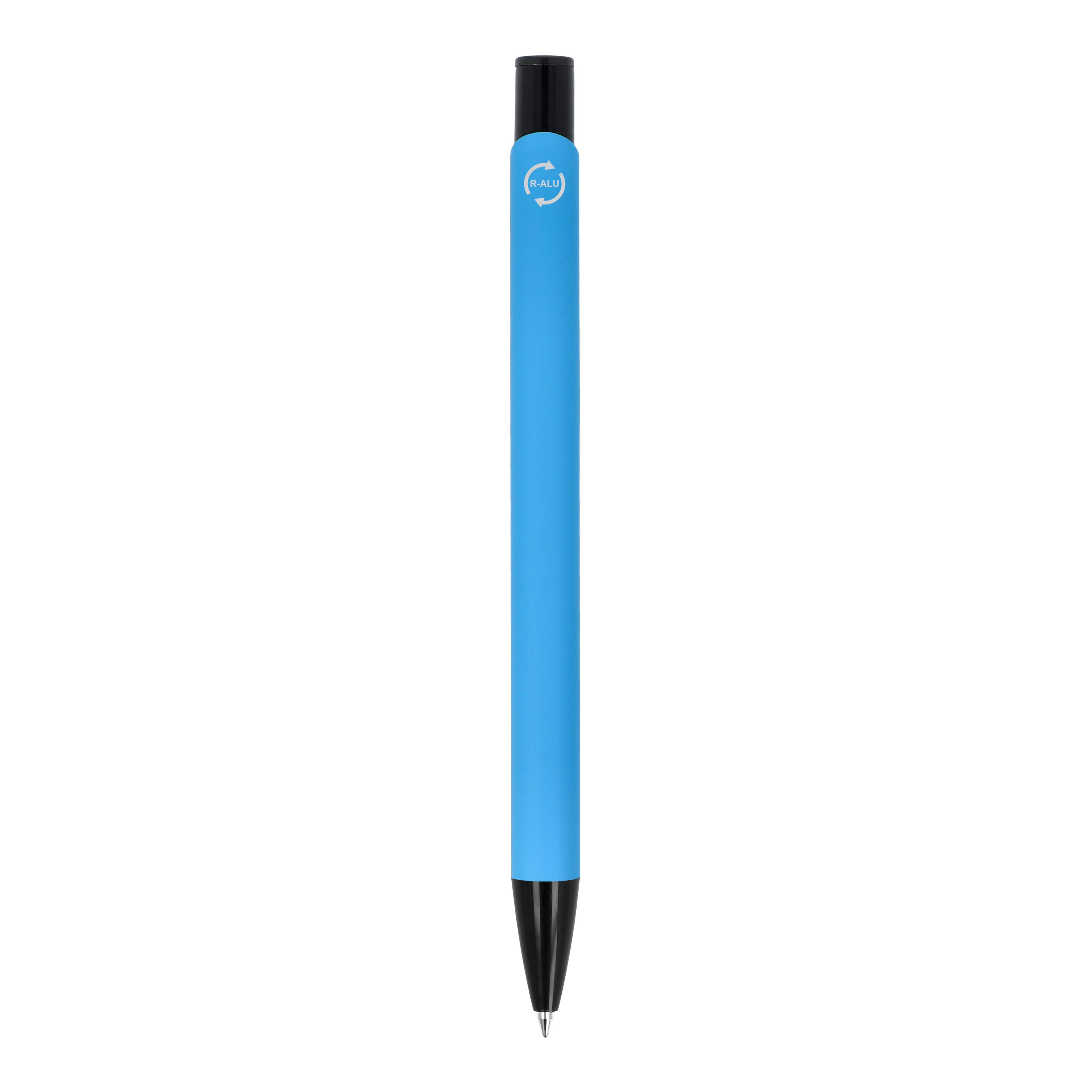 Kugelschreiber Alicante Soft-Touch, Recycling-Aluminium, blaue Tinte