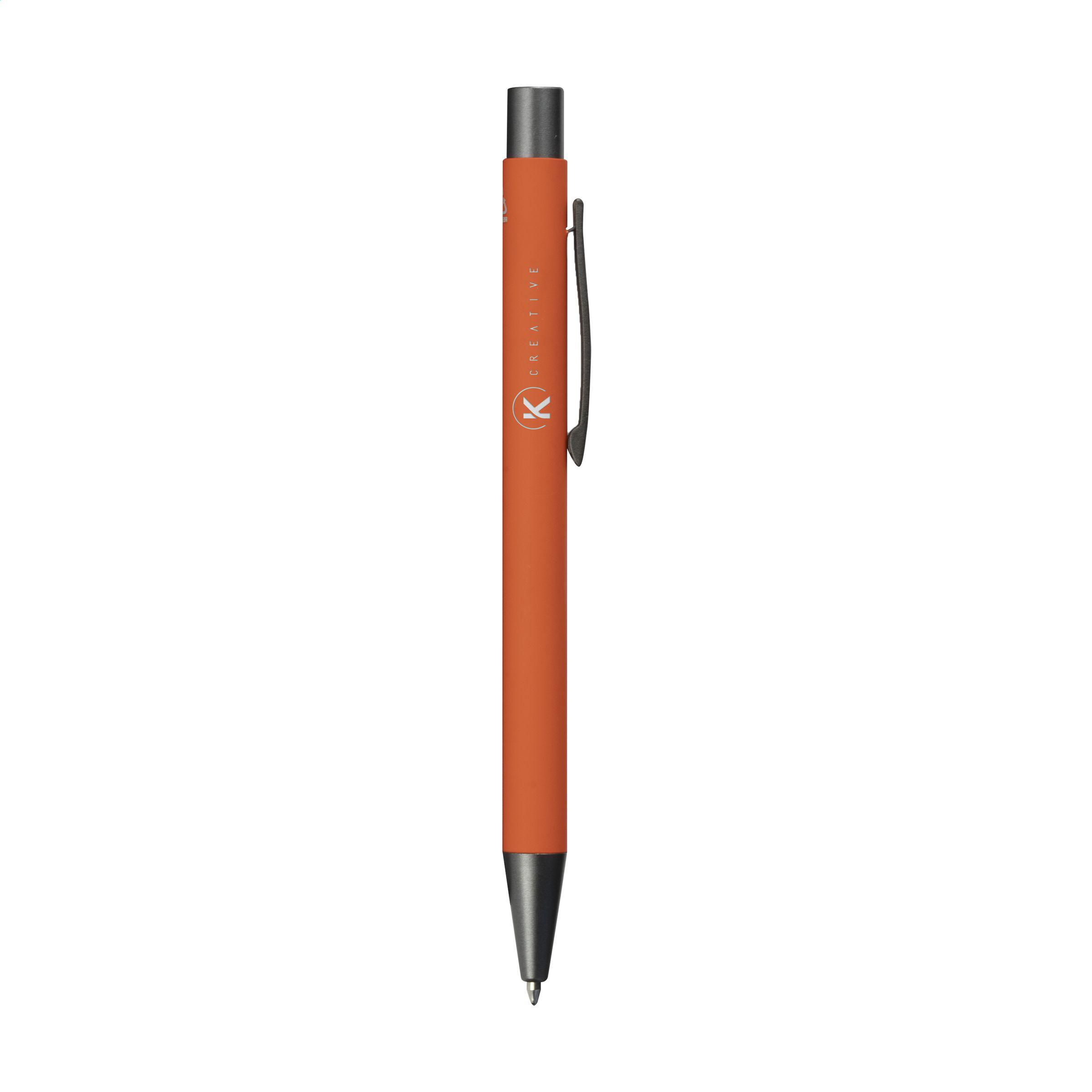 Kugelschreiber Brady Soft Touch aus recyceltem Aluminium, bedruckbar