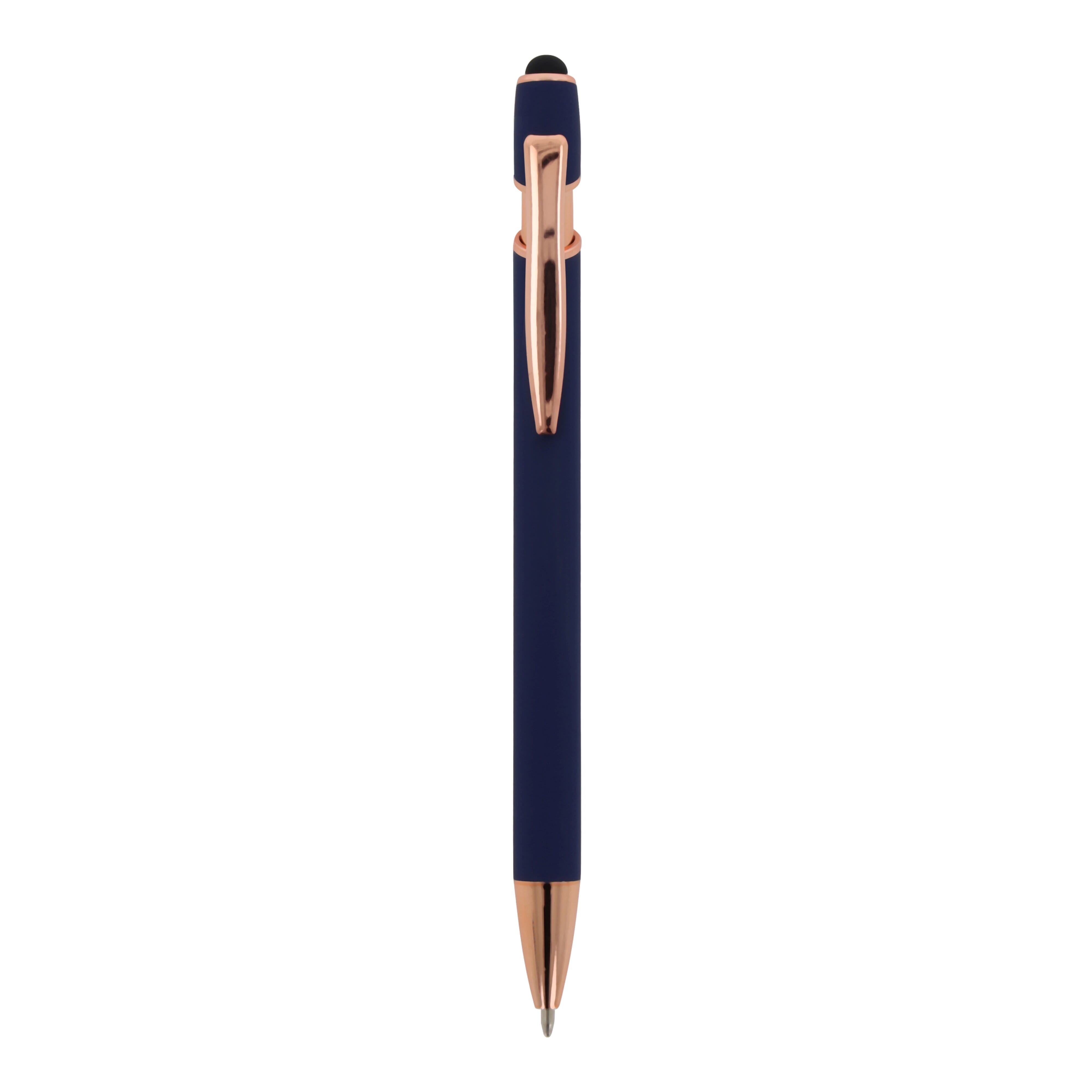 Kugelschreiber Paris Deluxe Metall gummiert mit Stylus, Werbeartikel