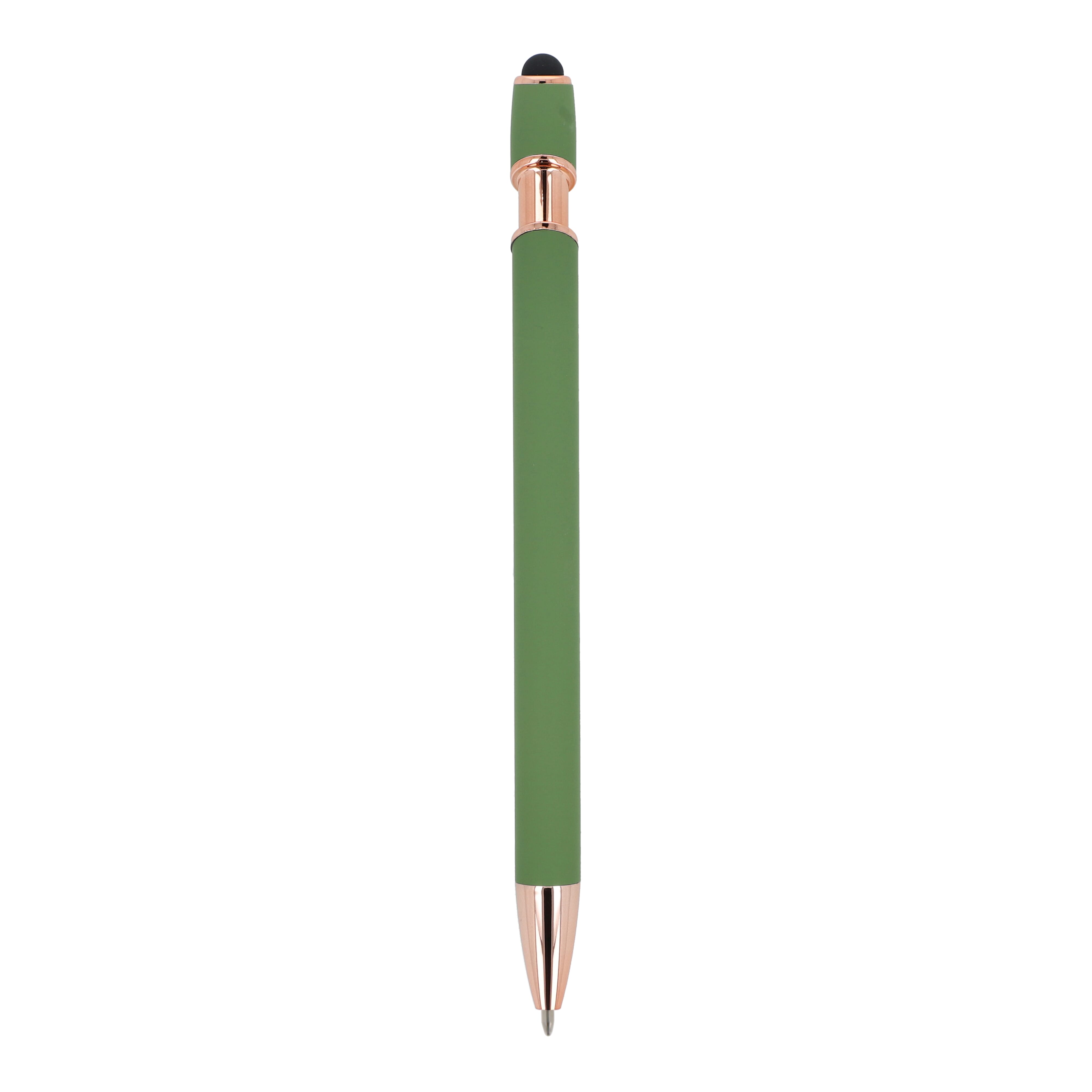 Kugelschreiber Paris Deluxe Metall gummiert mit Stylus, Werbeartikel