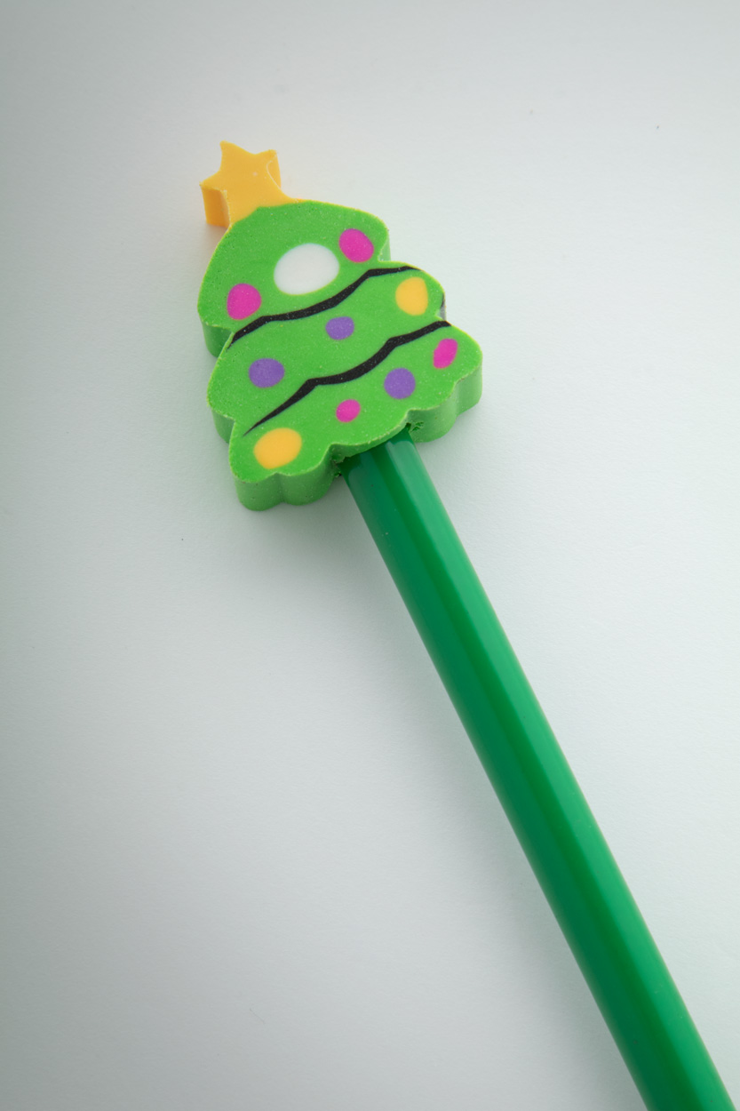 Holzbleistift Ramsvika mit Radiergummi - Weihnachtsdesign Werbeartikel