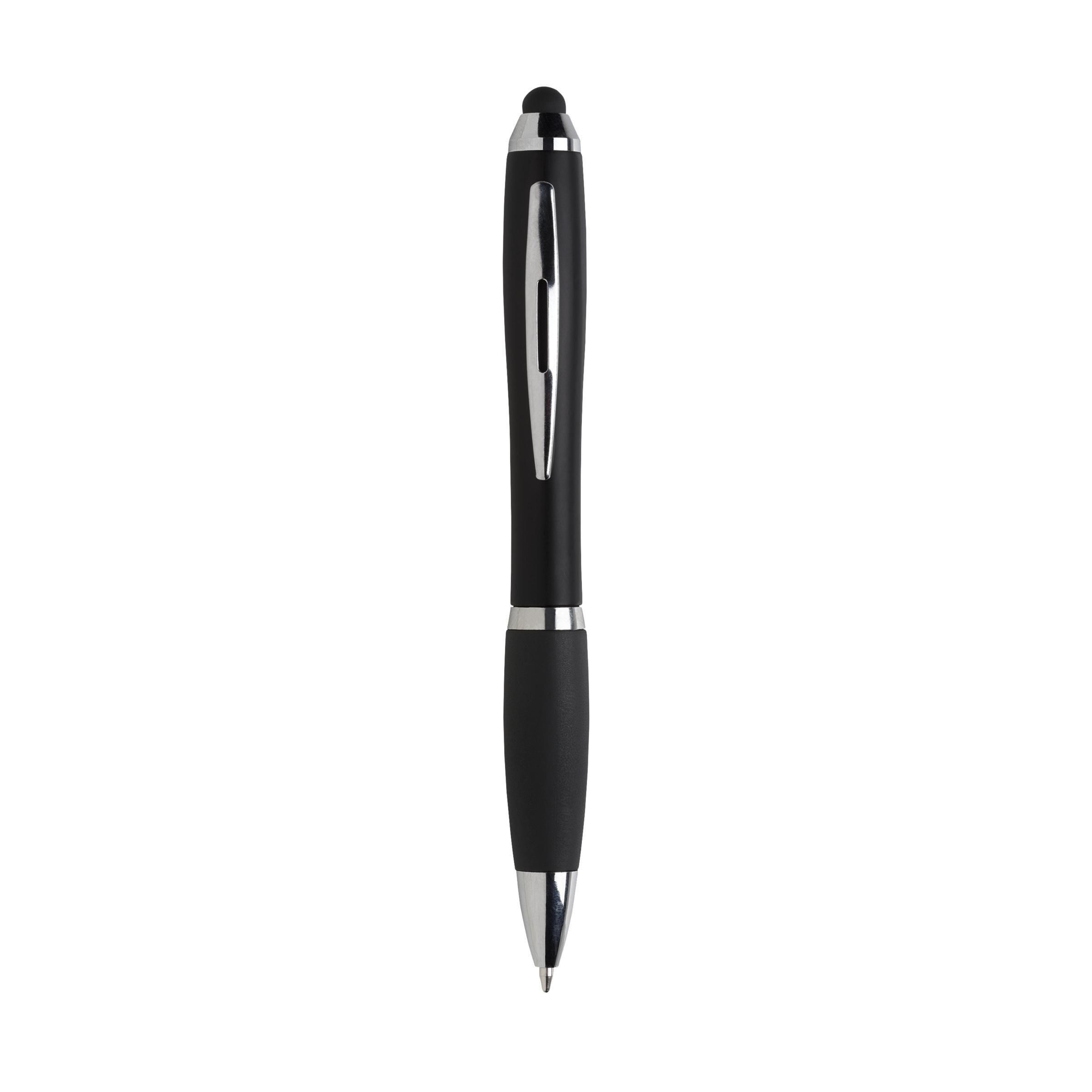Touchpen Kugelschreiber Athos aus Kunststoff, blauschreibend, bedruckbar