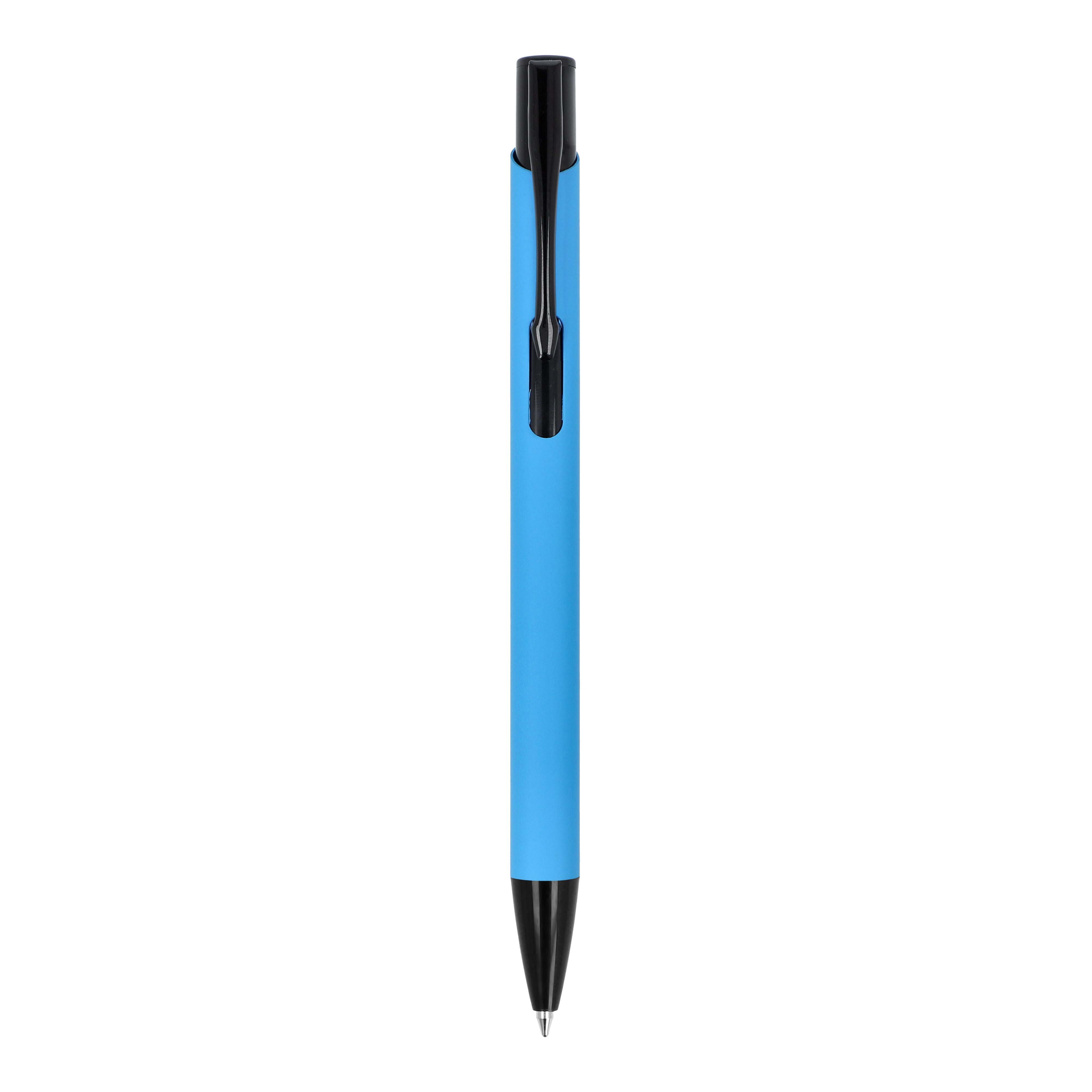 Kugelschreiber Alicante Soft-Touch, Recycling-Aluminium, blaue Tinte