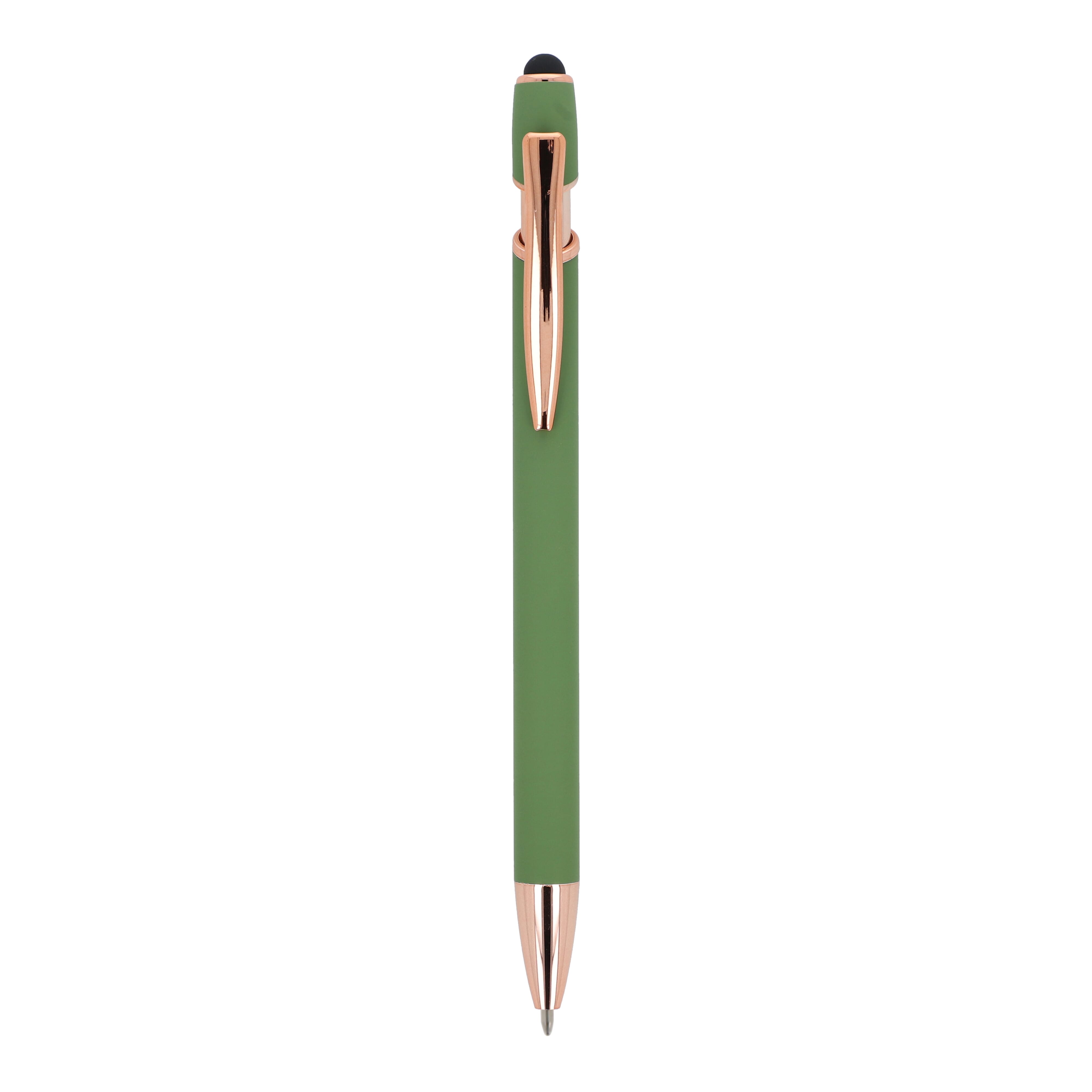 Kugelschreiber Paris Deluxe Metall gummiert mit Stylus, Werbeartikel