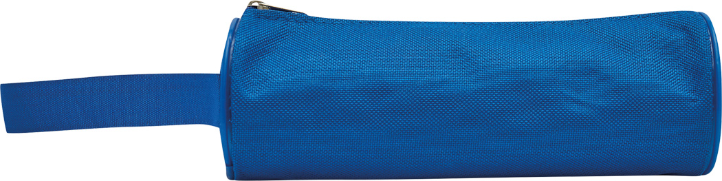 Stiftetasche SCHOOL rund – Polyester, Reißverschluss, bedruckbar