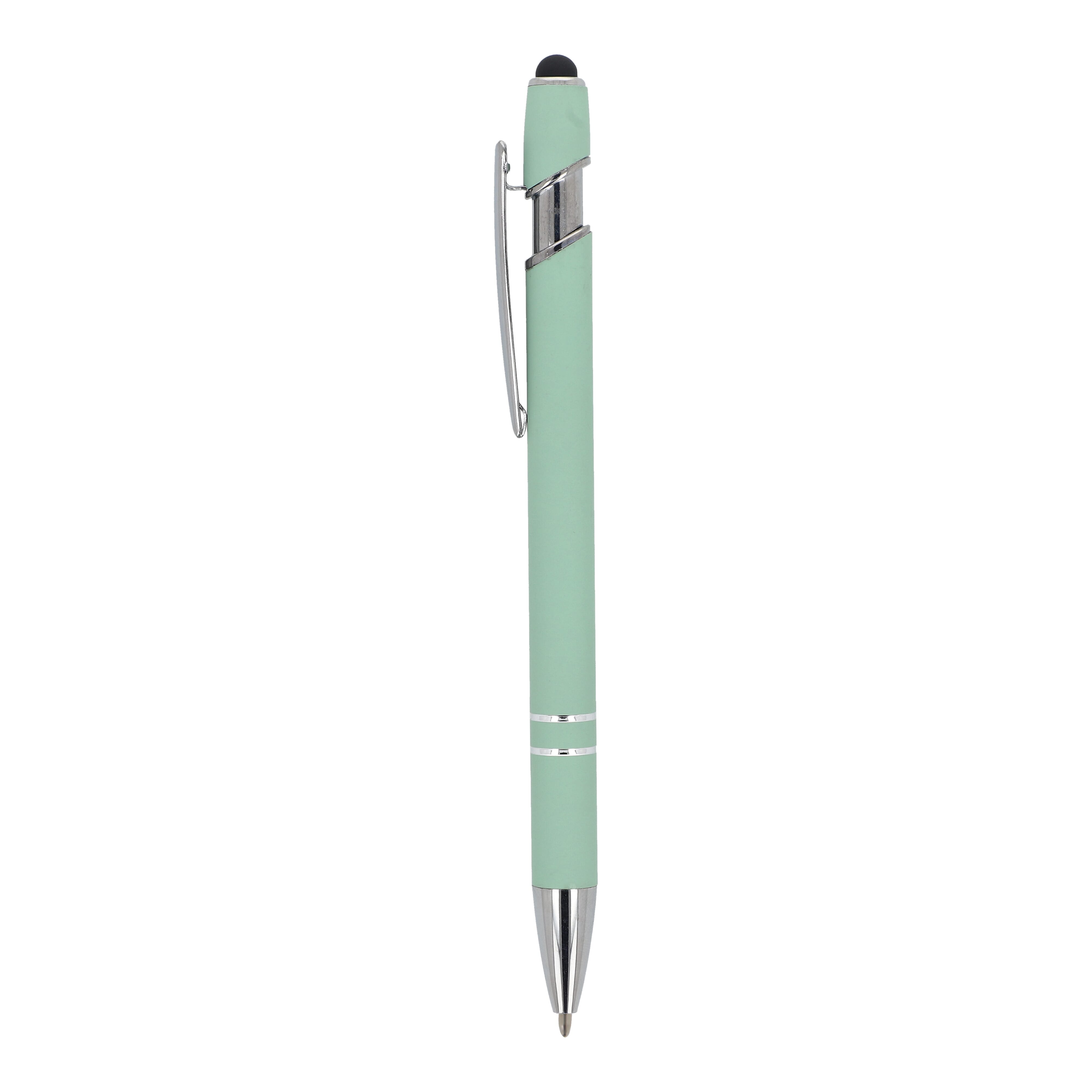 Kugelschreiber Paris Metall Soft Touch - Aluminium mit Stylus, bedruckbar