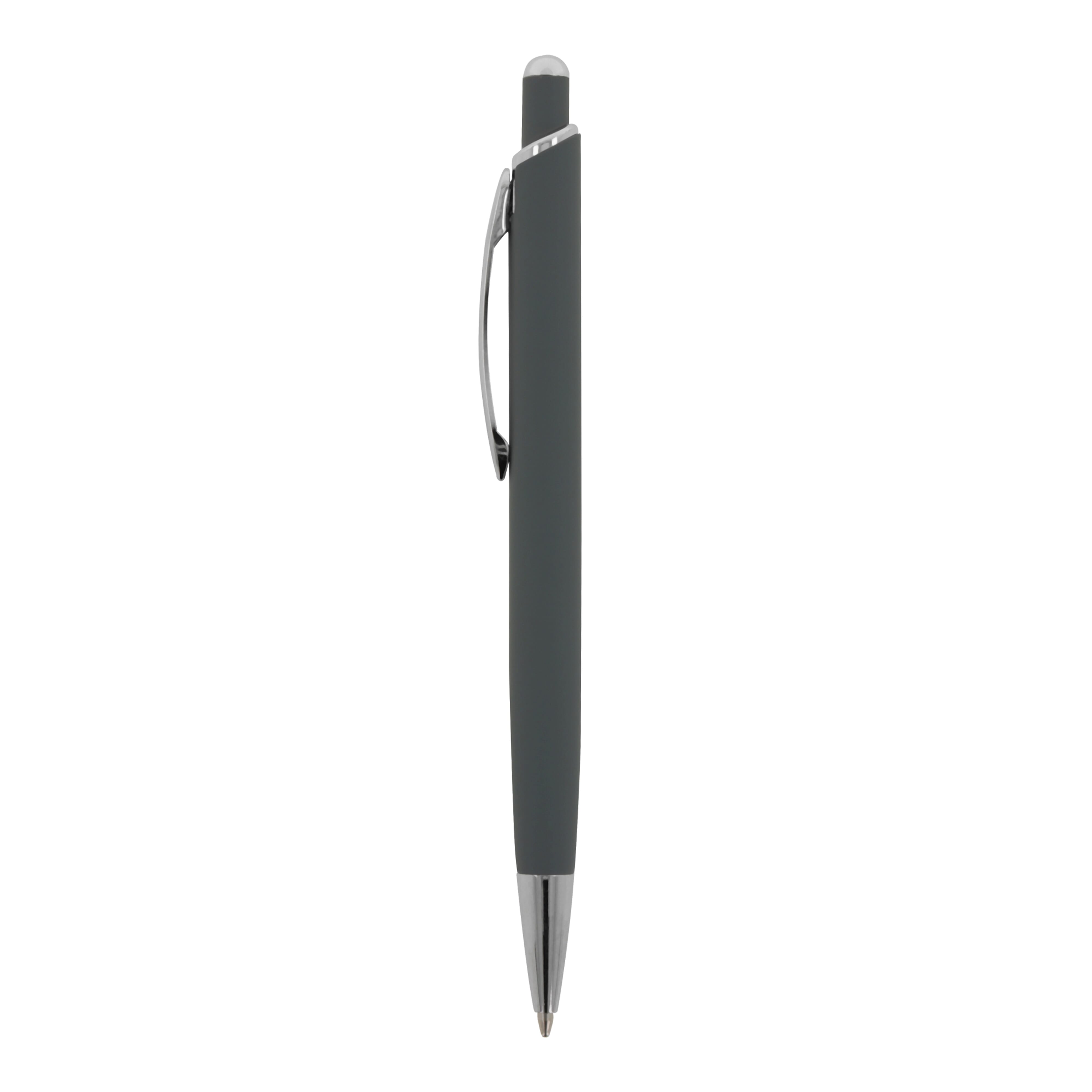 Kugelschreiber Monaco Metall Soft Touch - Aluminium, bedruckbar