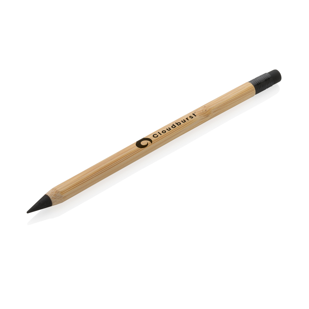 Infinity-Stift Bambus FSC® mit Radiergummi – Werbeartikel bedruckbar
