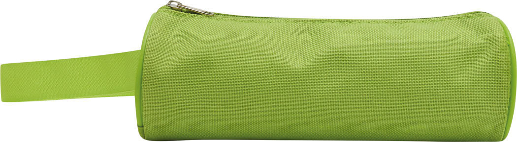 Stiftetasche SCHOOL rund – Polyester, Reißverschluss, bedruckbar