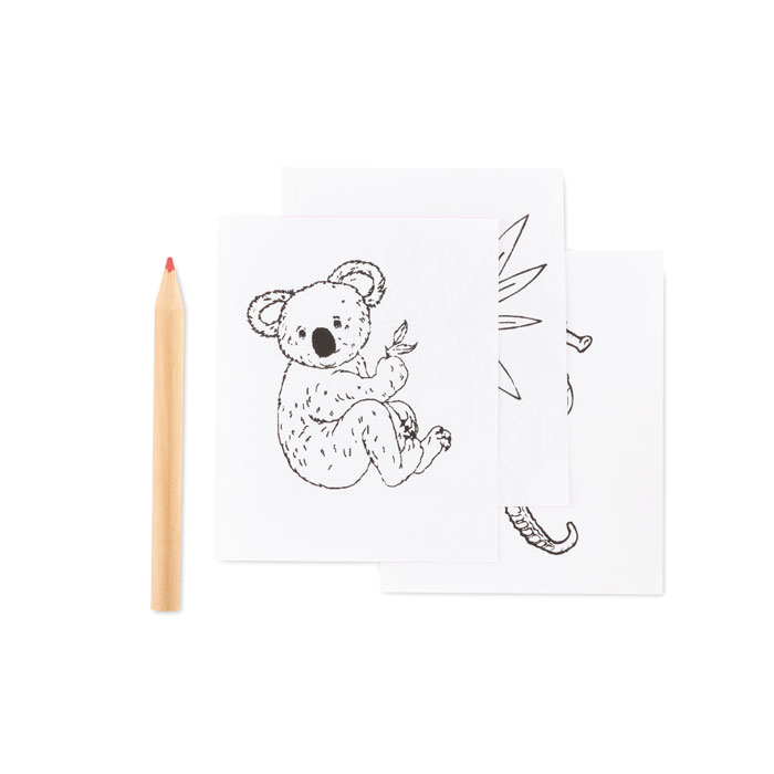 Mal-Set LITTLE VANGOGH – Buntstifte & Ausmalblock als Werbeartikel