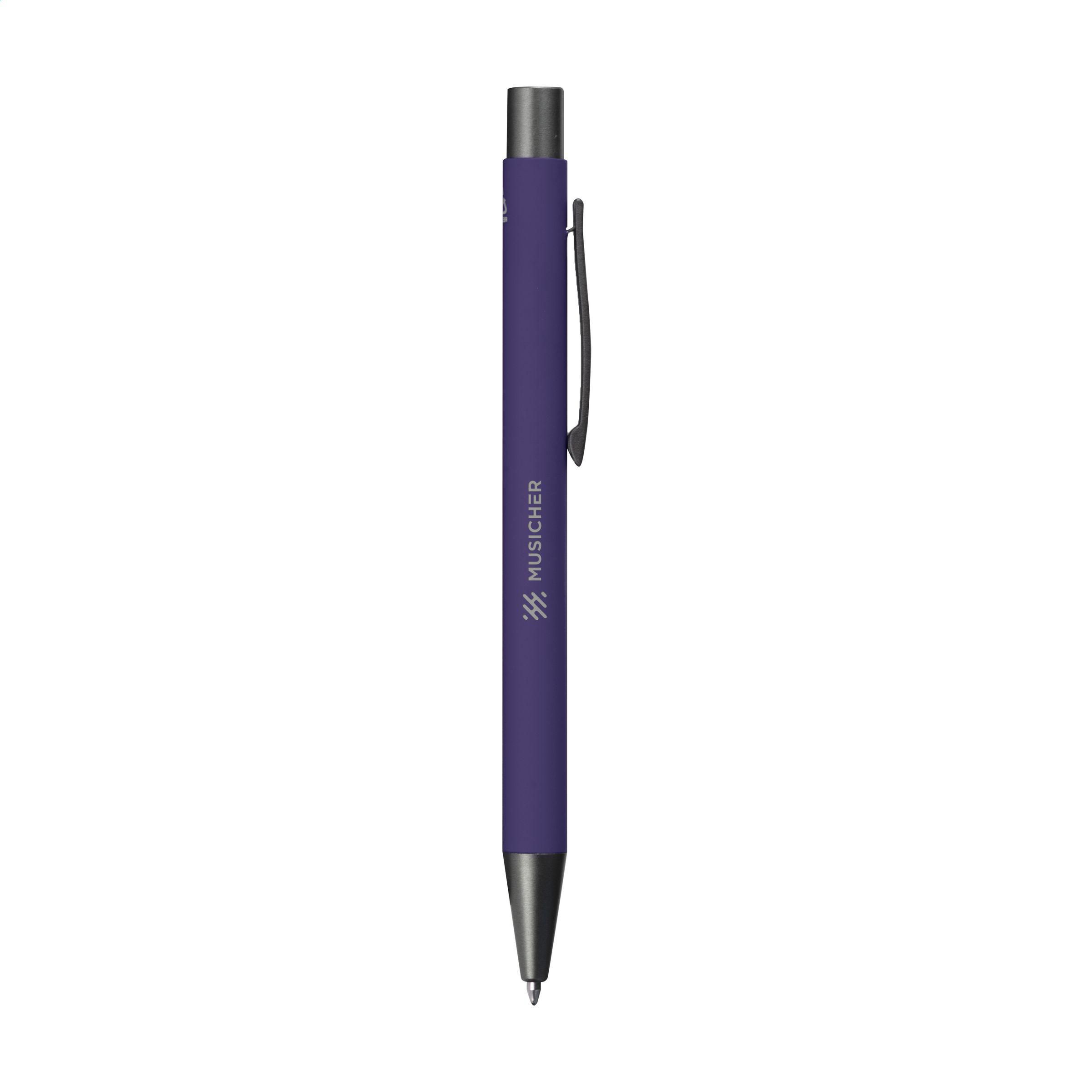 Kugelschreiber Brady Soft Touch aus recyceltem Aluminium, bedruckbar