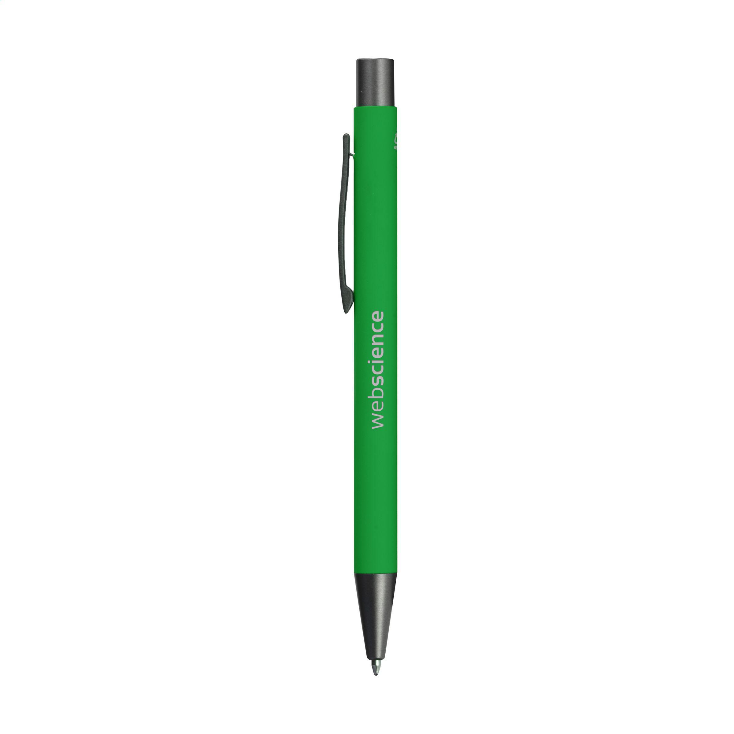 Kugelschreiber Brady Soft Touch aus recyceltem Aluminium, bedruckbar