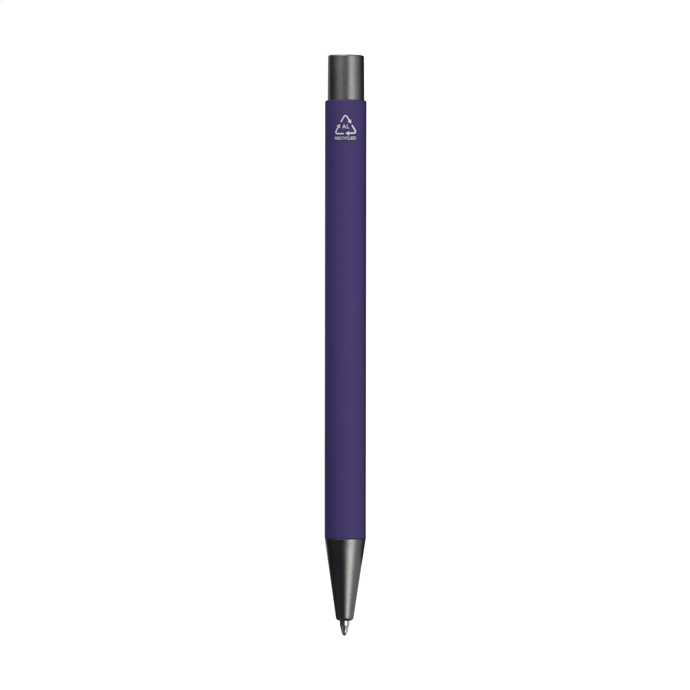 Kugelschreiber Brady Soft Touch aus recyceltem Aluminium, bedruckbar