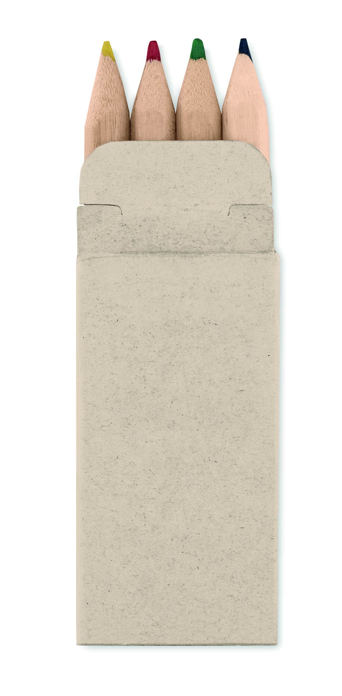 Mini Buntstifte-Set PETIT ABIGAIL als Werbeartikel, 4er-Set Holz