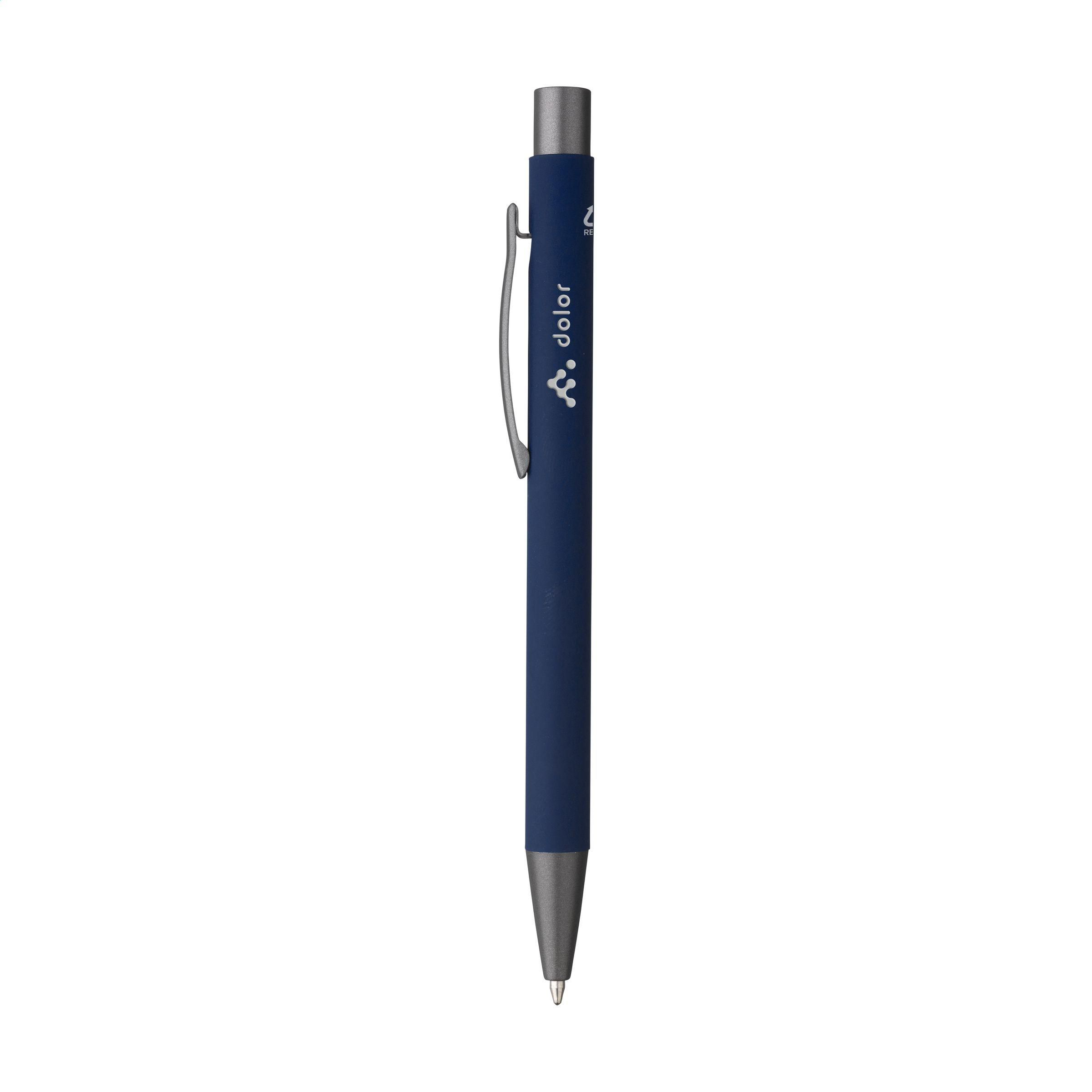 Kugelschreiber Brady Soft Touch aus recyceltem Aluminium, bedruckbar