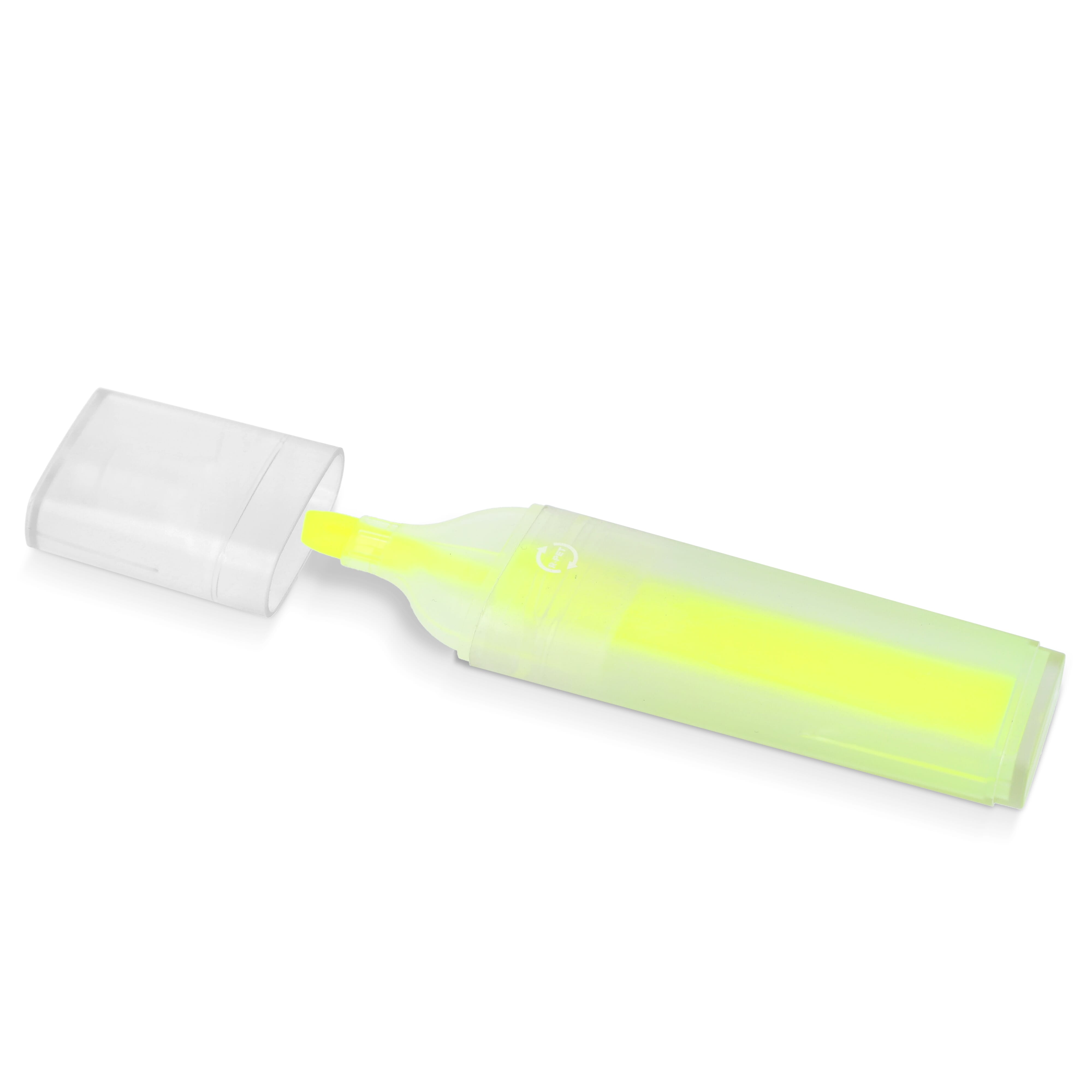 R-PET Textmarker bedruckbar - Leuchtmarker mit Schrägspitze, Werbeartikel