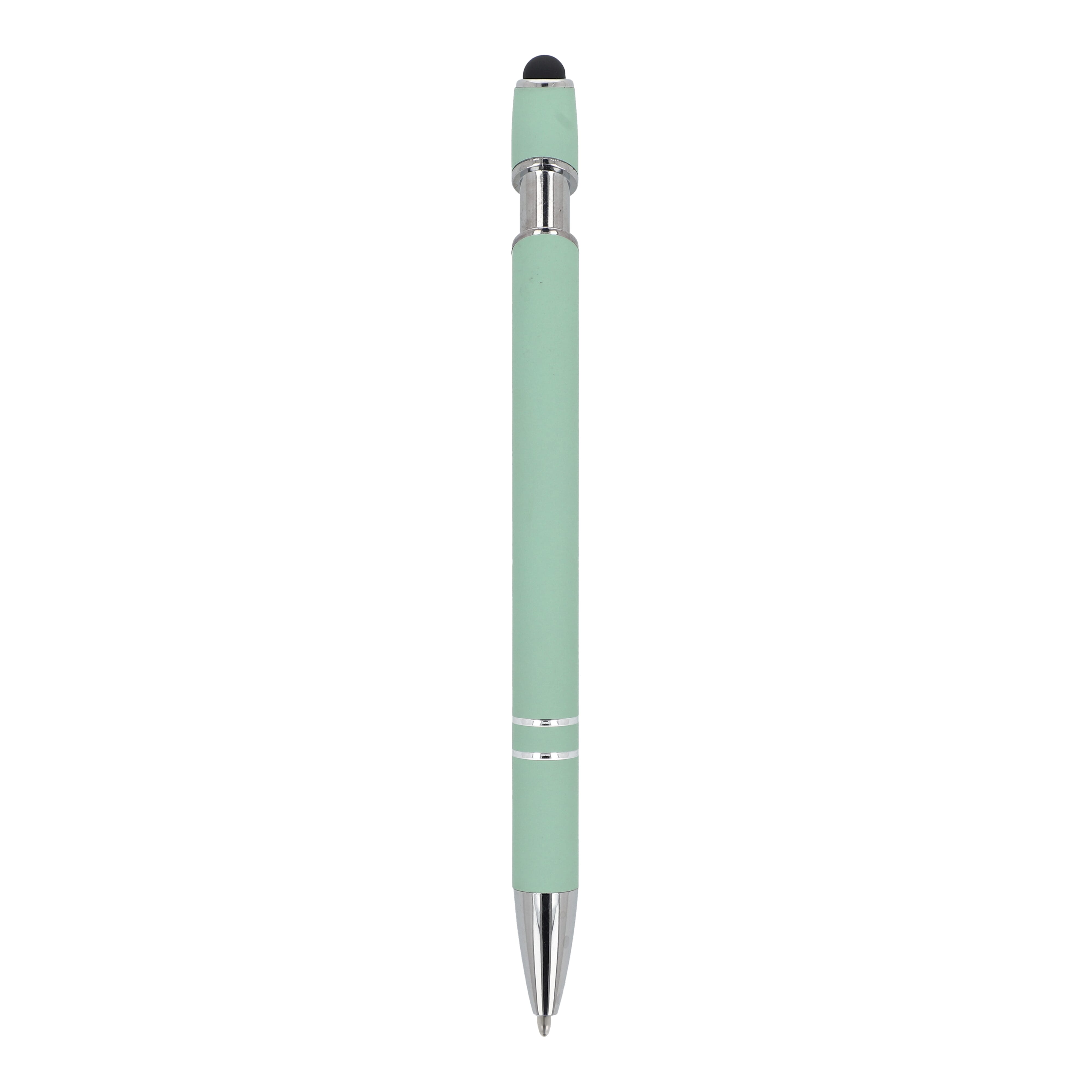 Kugelschreiber Paris Metall Soft Touch - Aluminium mit Stylus, bedruckbar