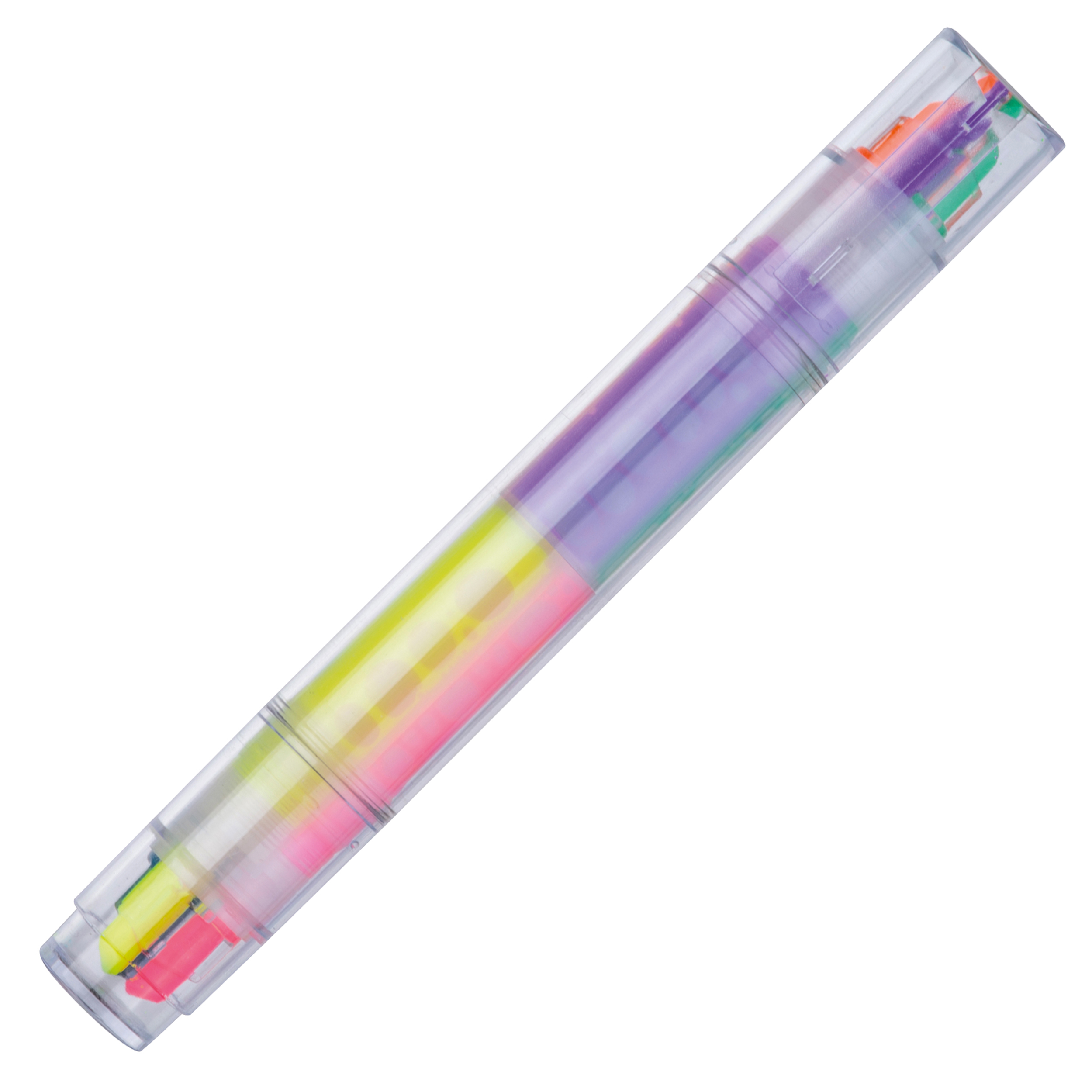 Textmarker 6-farbig MARK – bedruckbarer Werbeartikel aus Kunststoff