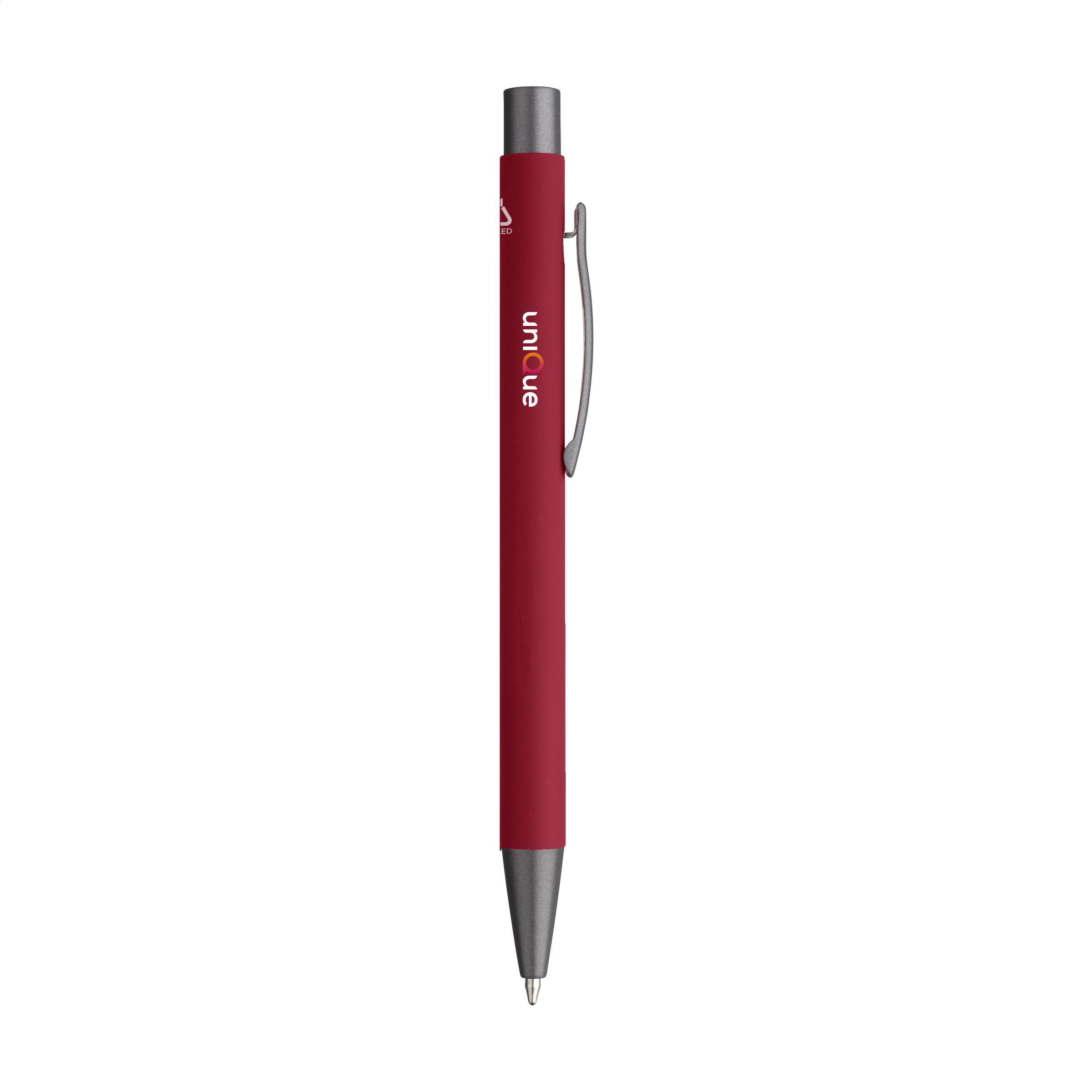 Kugelschreiber Brady Soft Touch aus recyceltem Aluminium, bedruckbar