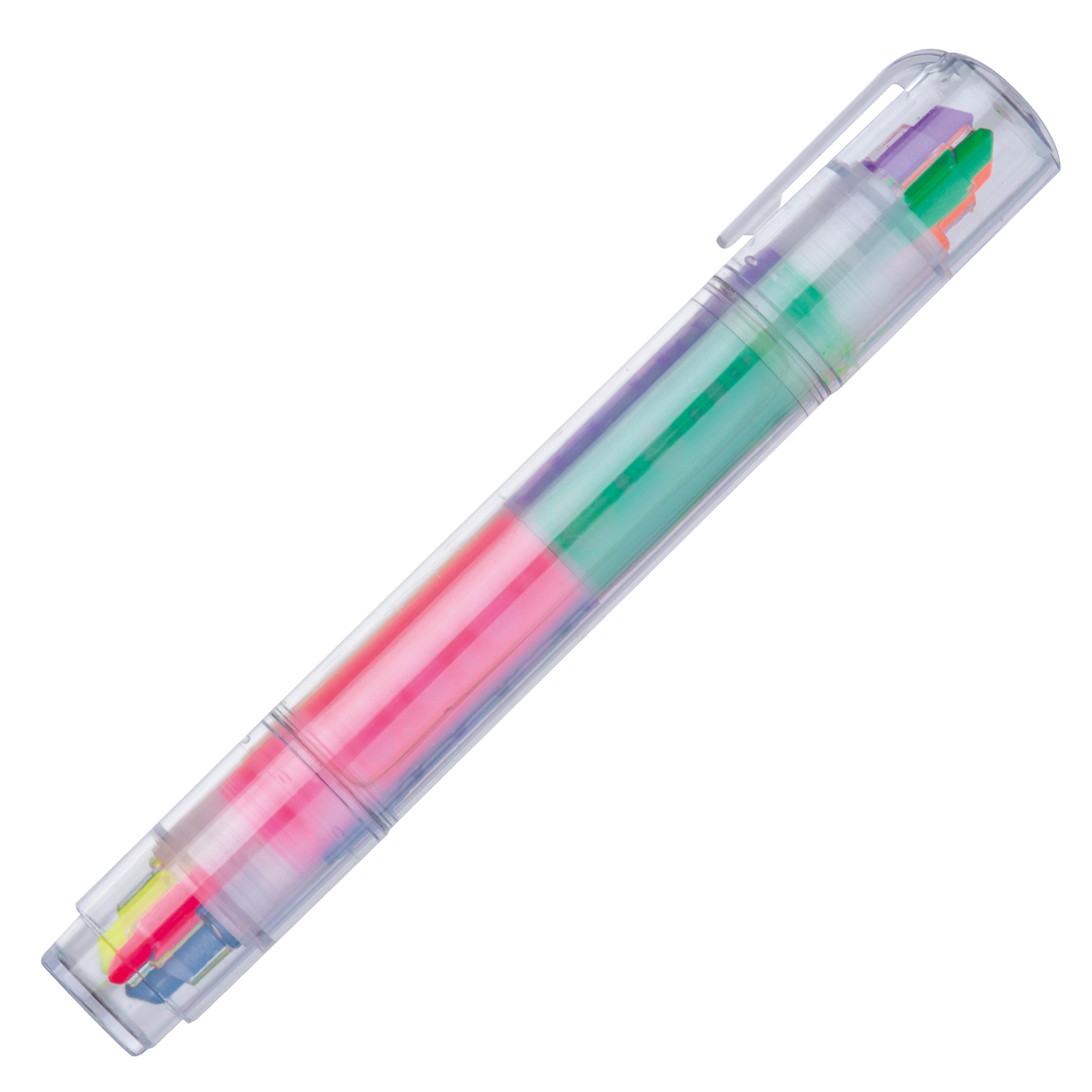 Textmarker 6-farbig MARK – bedruckbarer Werbeartikel aus Kunststoff