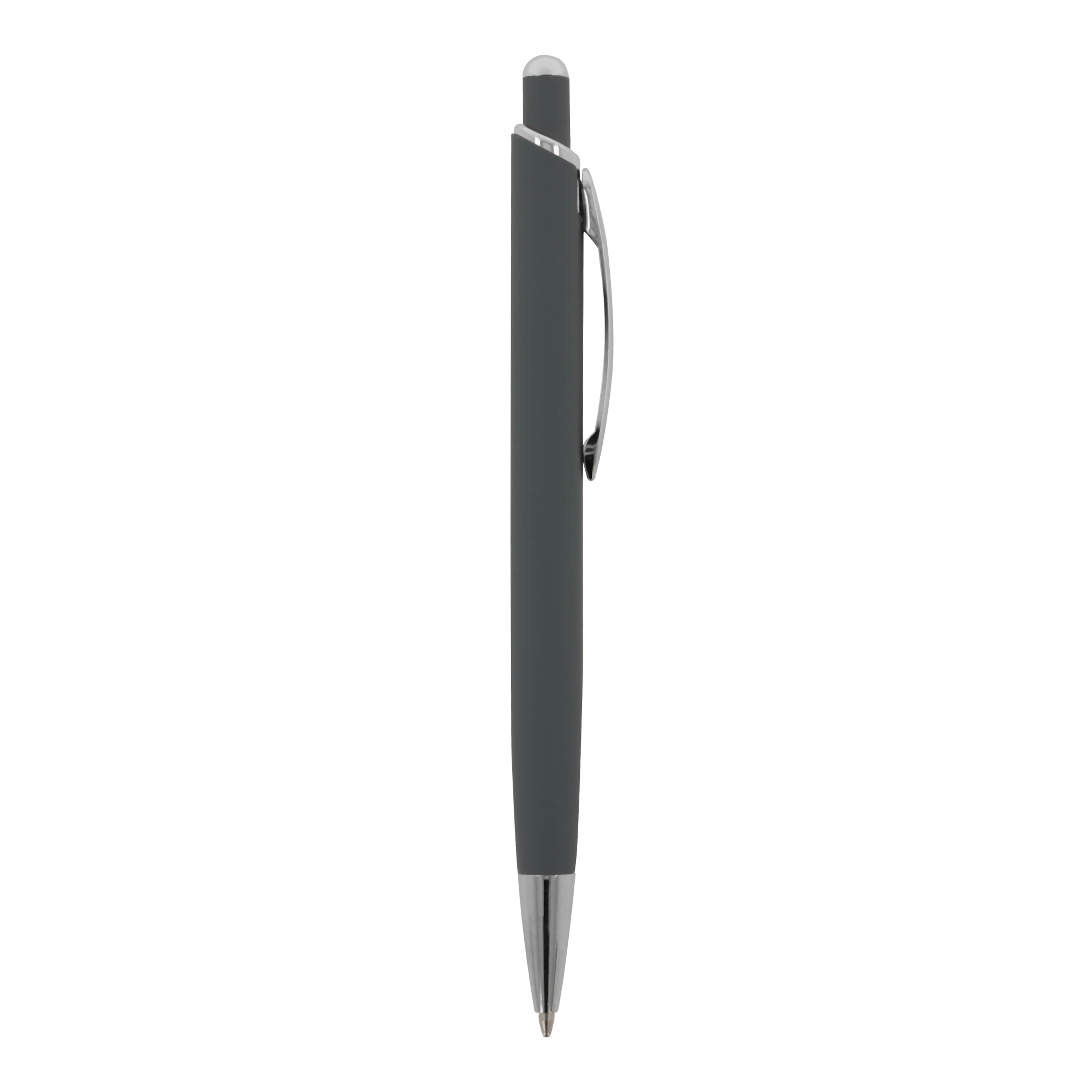 Kugelschreiber Monaco Metall Soft Touch - Aluminium, bedruckbar